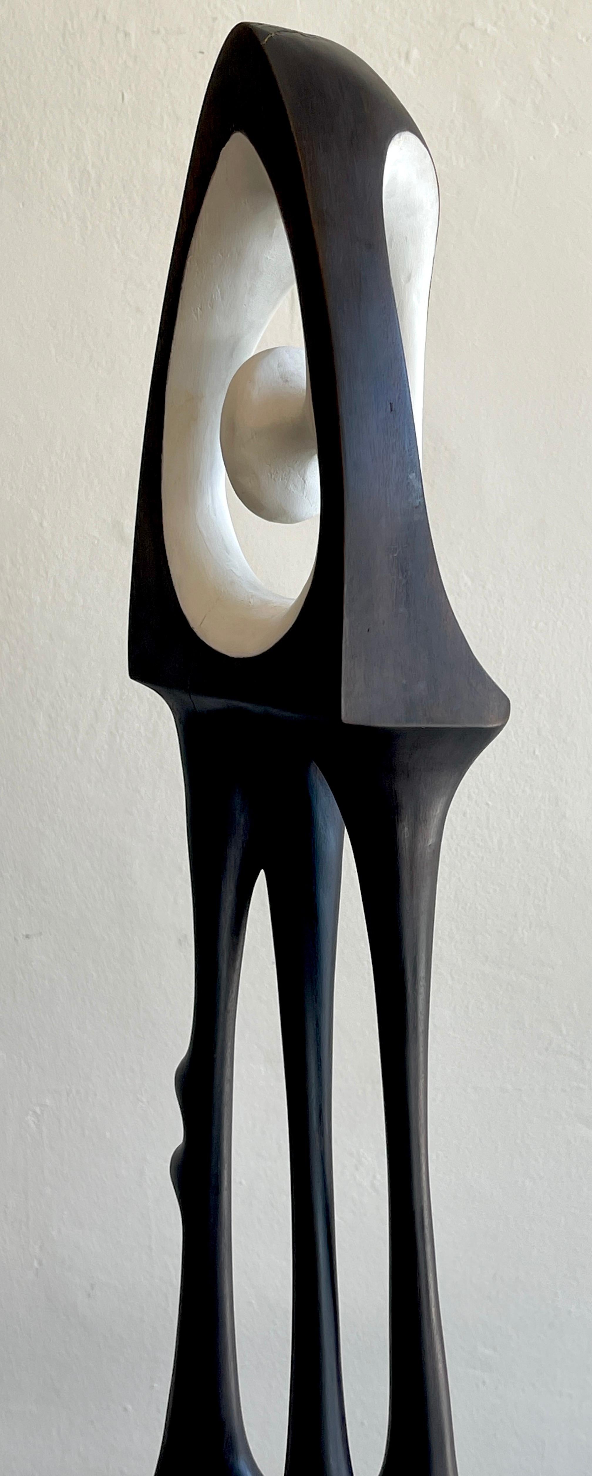 Agustín Cárdenas Abstract Polychromed Wood Sculpture 2