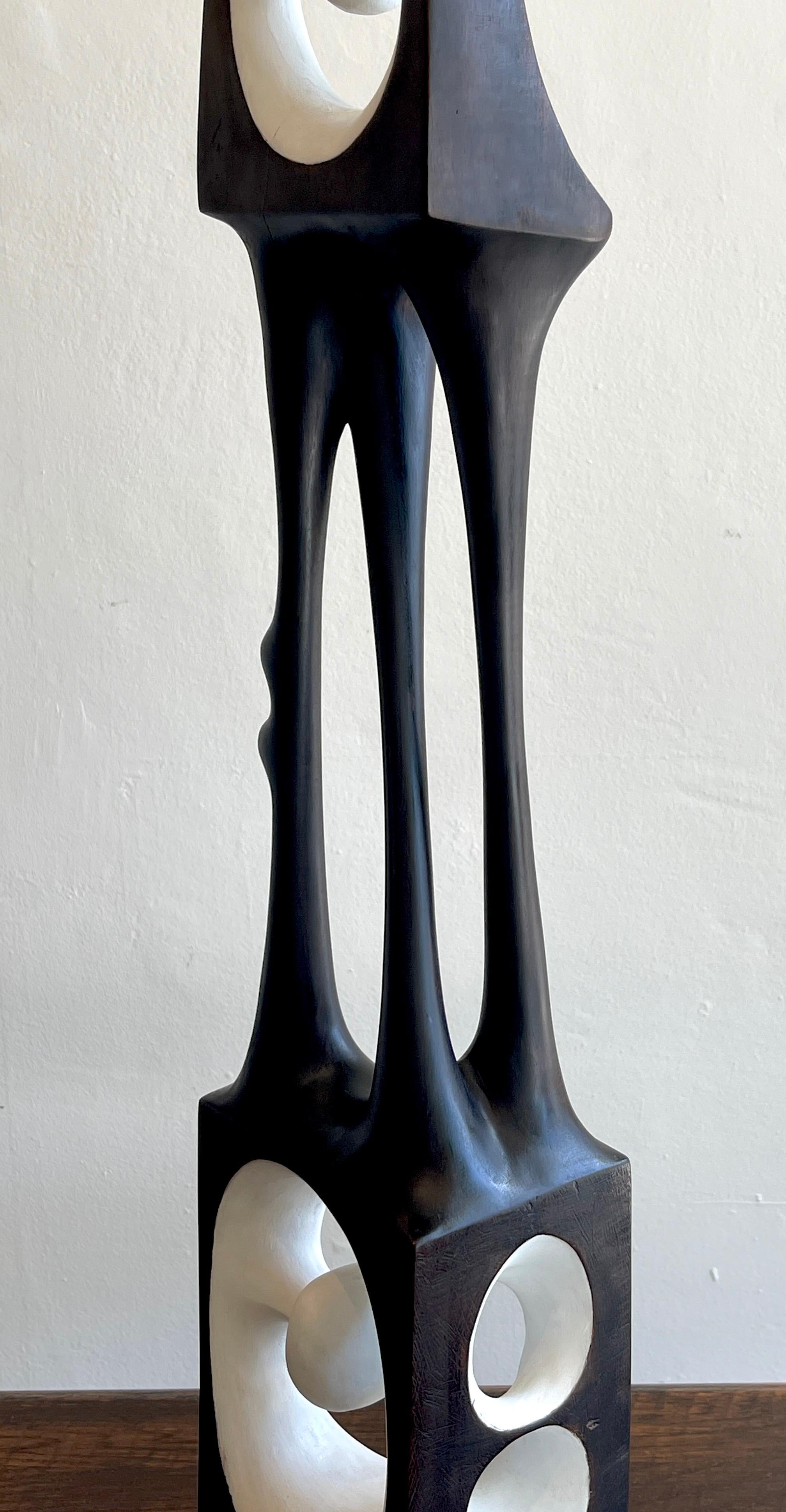 Agustín Cárdenas Abstract Polychromed Wood Sculpture 3