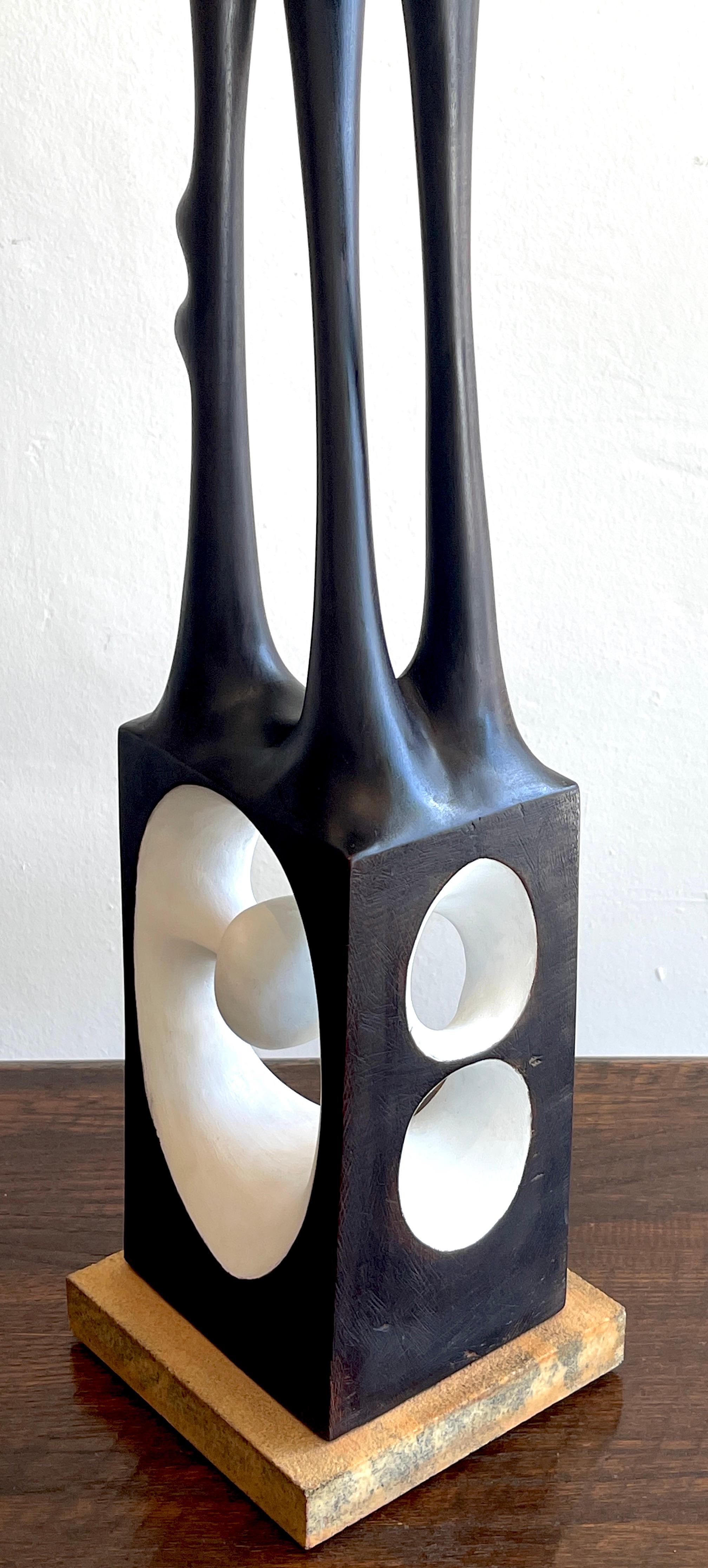 Agustín Cárdenas Abstract Polychromed Wood Sculpture 4