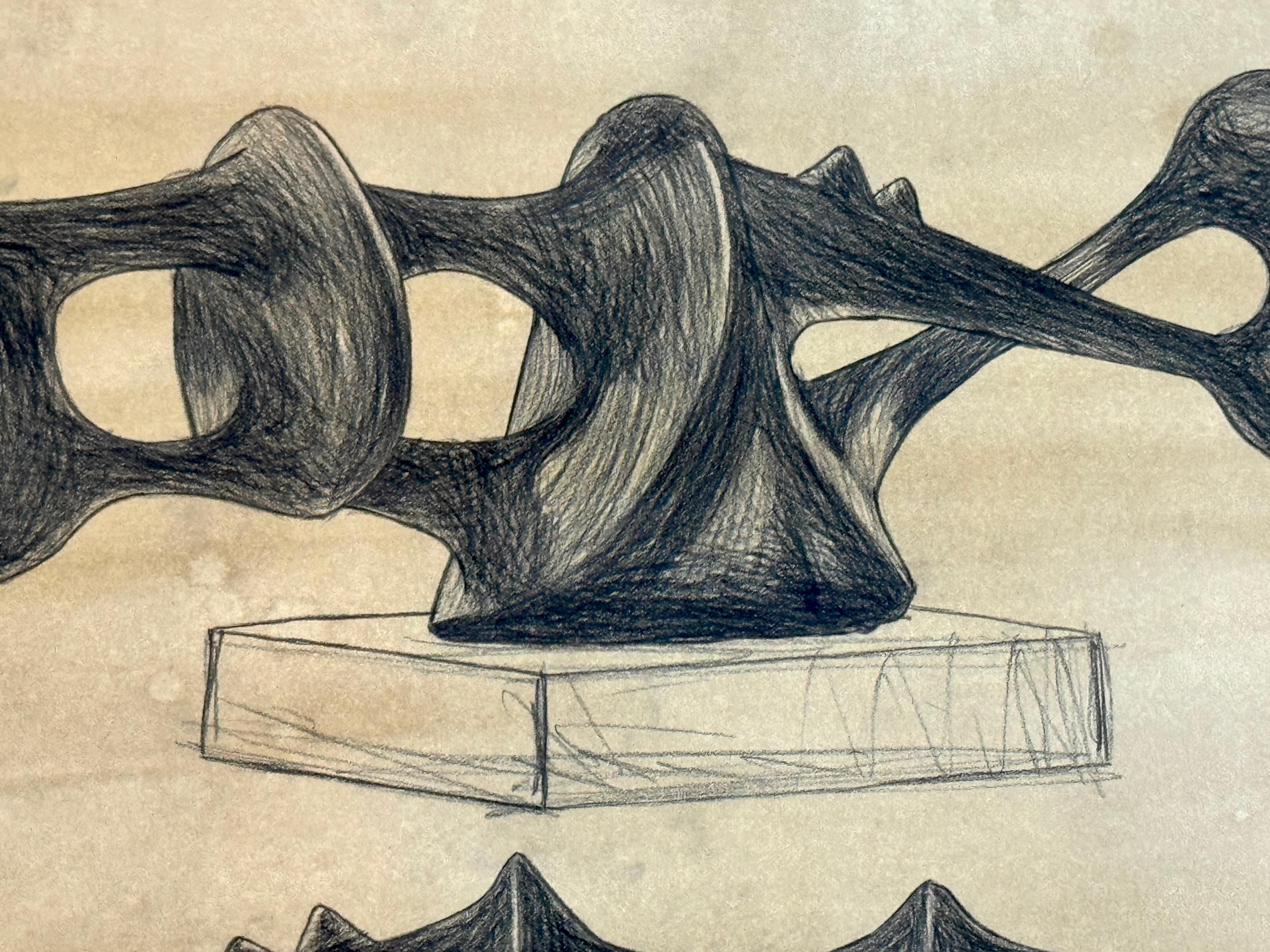 Agustín Cárdenas Drawing Study for Abstract Sculpture, Untitled I For Sale 4