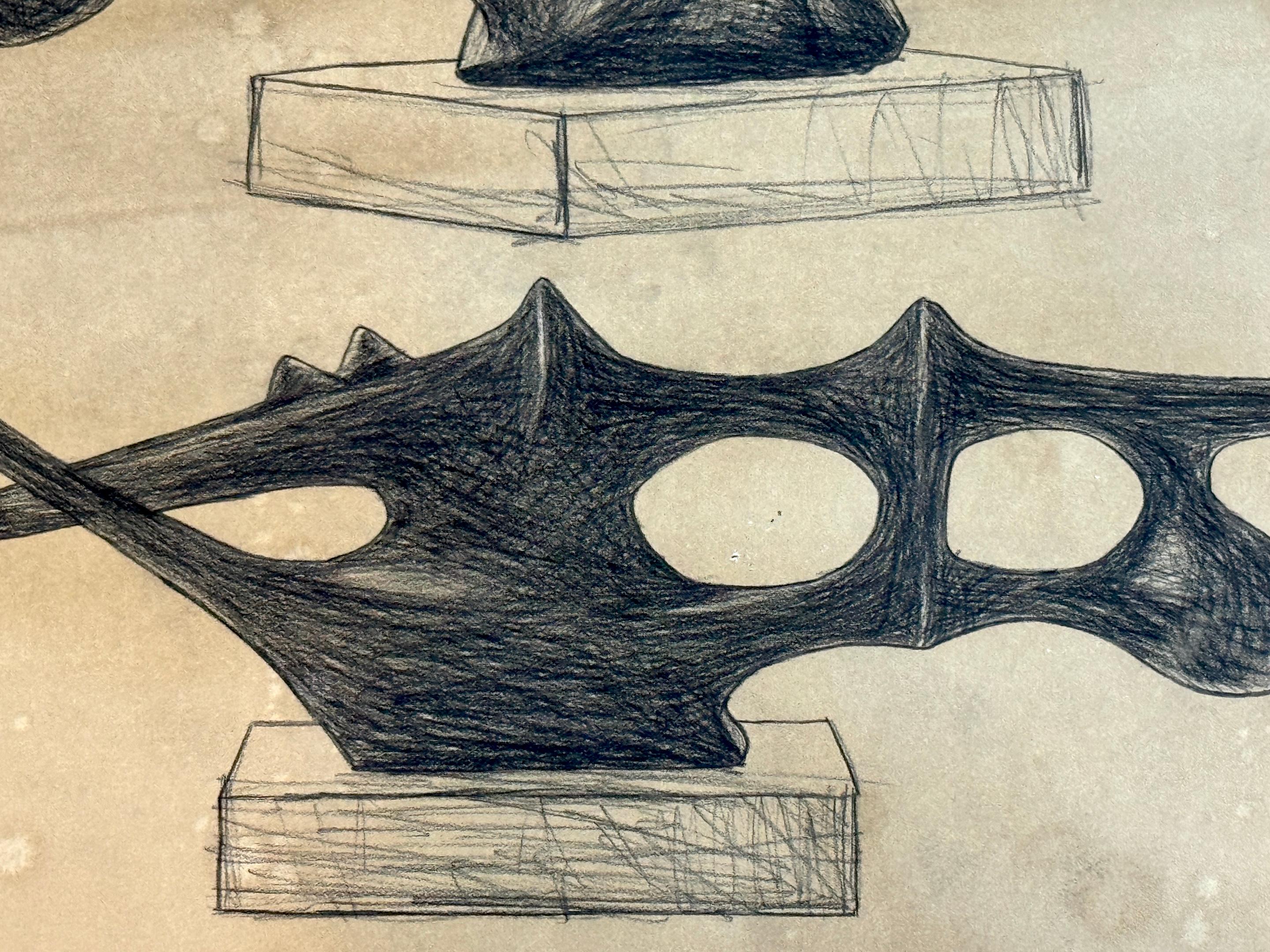 Agustín Cárdenas Drawing Study for Abstract Sculpture, Untitled I For Sale 8