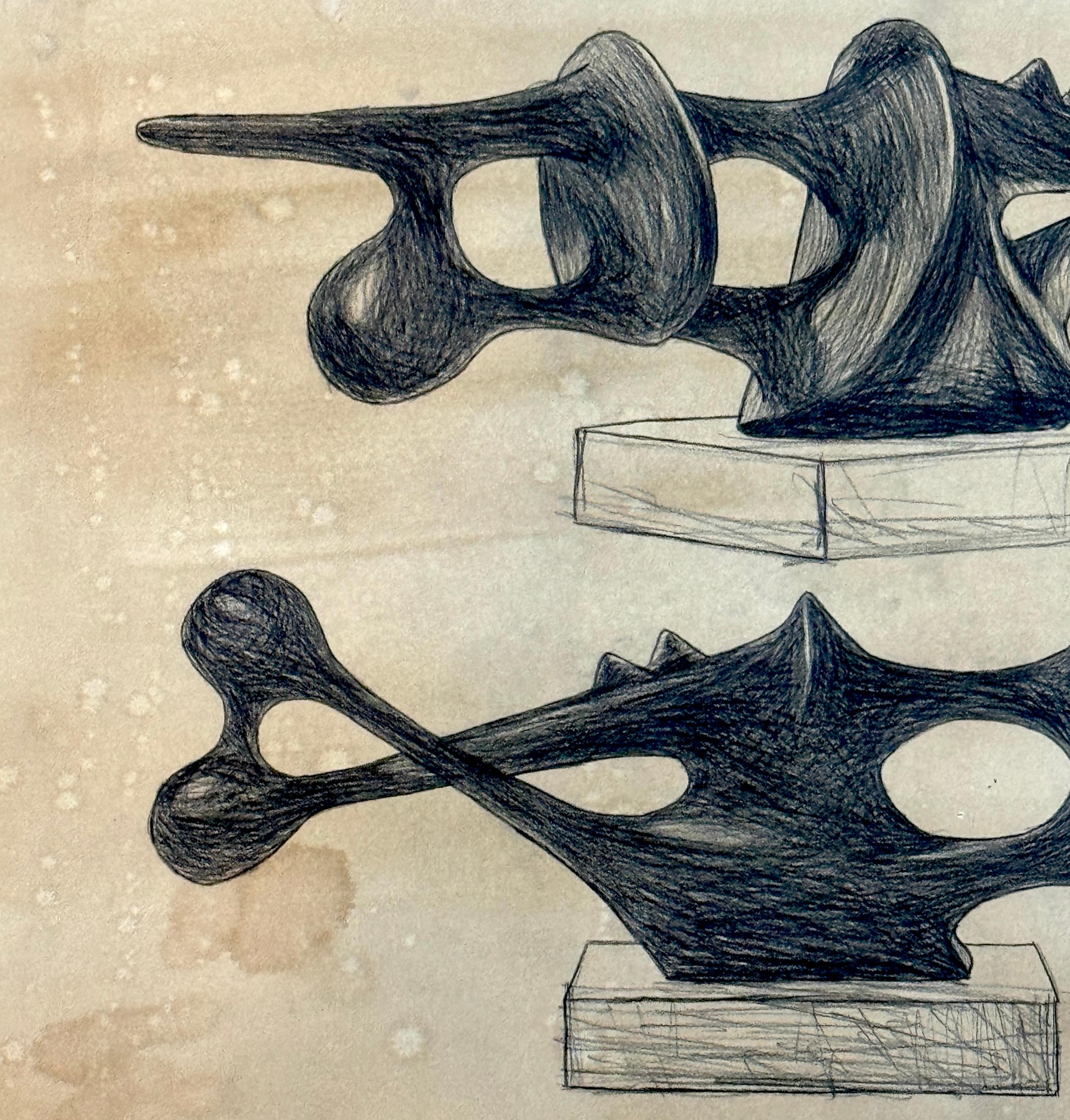 Agustín Cárdenas Drawing Study for Abstract Sculpture, Untitled I For Sale 2