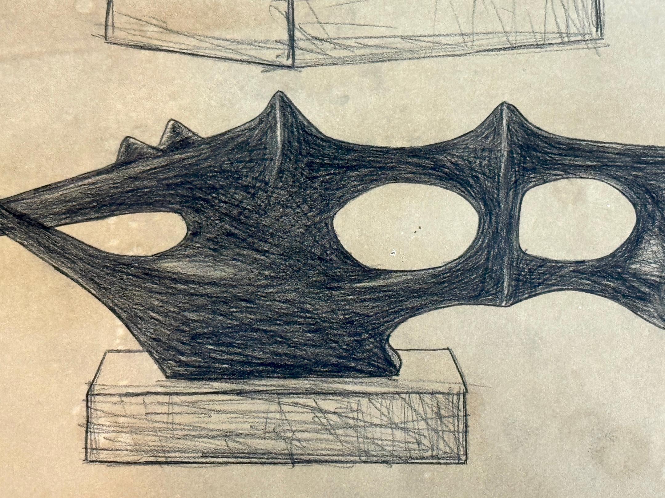 Agustín Cárdenas Drawing Study for Abstract Sculpture, Untitled I For Sale 3