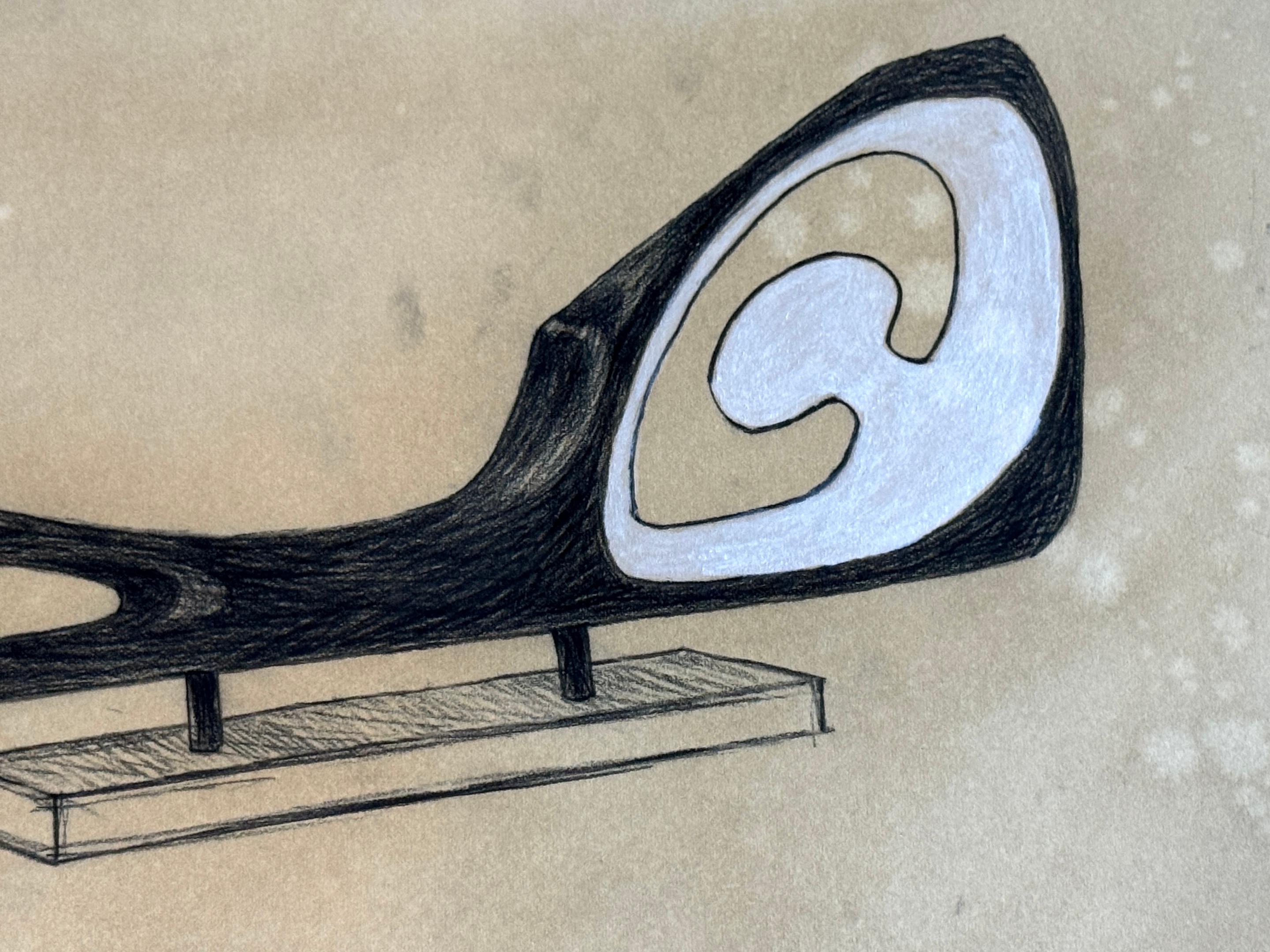Agustín Cárdenas Drawing Study for Abstract Sculpture, Untitled II For Sale 4