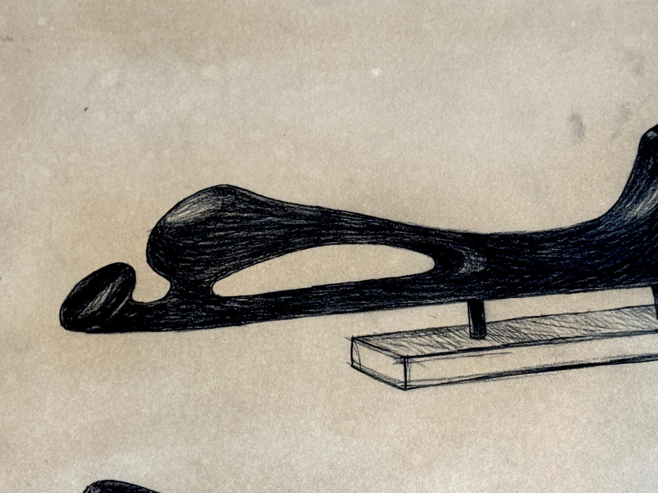 Agustín Cárdenas Drawing Study for Abstract Sculpture, Untitled II For Sale 5