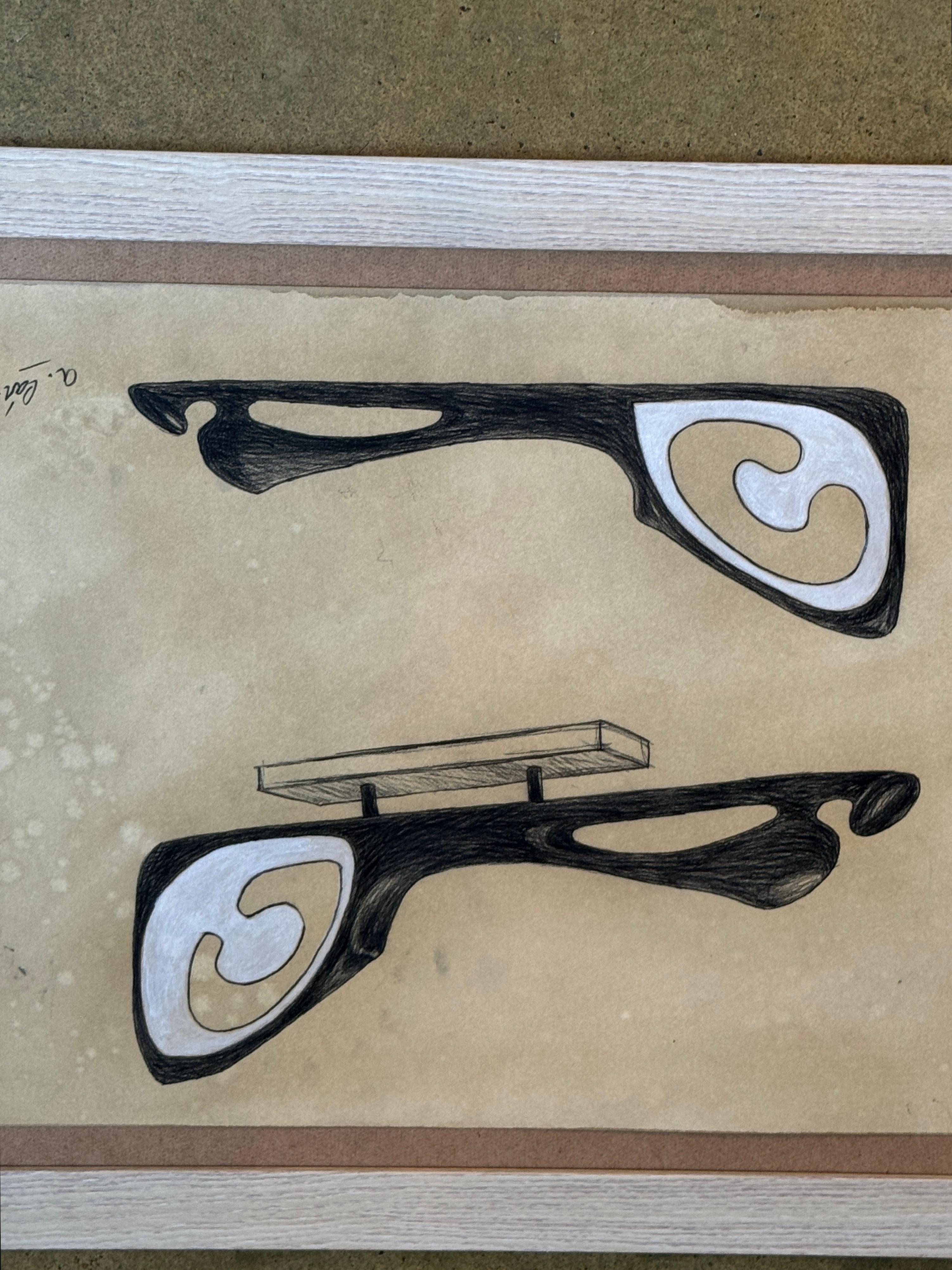 Agustín Cárdenas Drawing Study for Abstract Sculpture, Untitled II For Sale 9