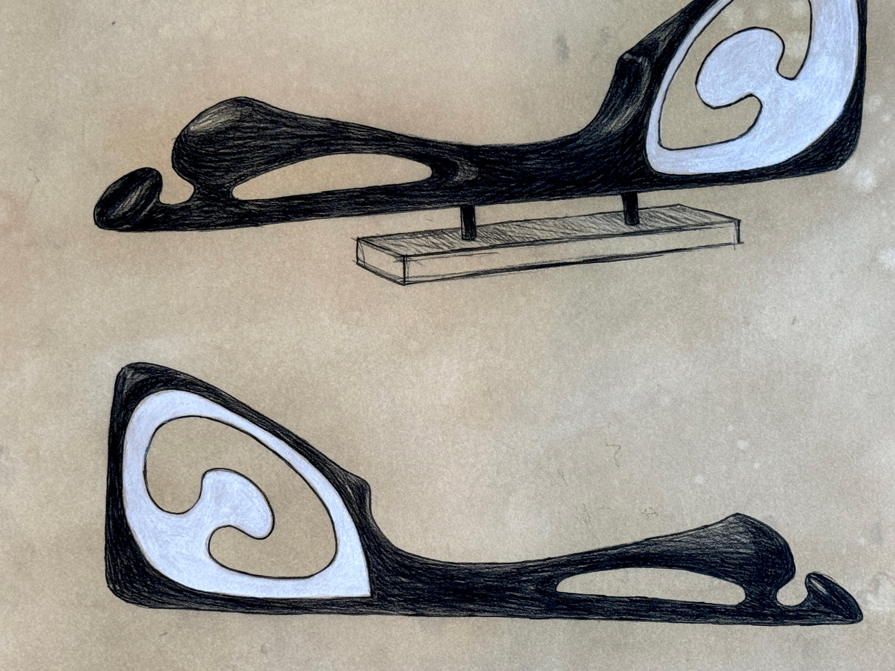Agustín Cárdenas Drawing Study for Abstract Sculpture, Untitled II For Sale 1