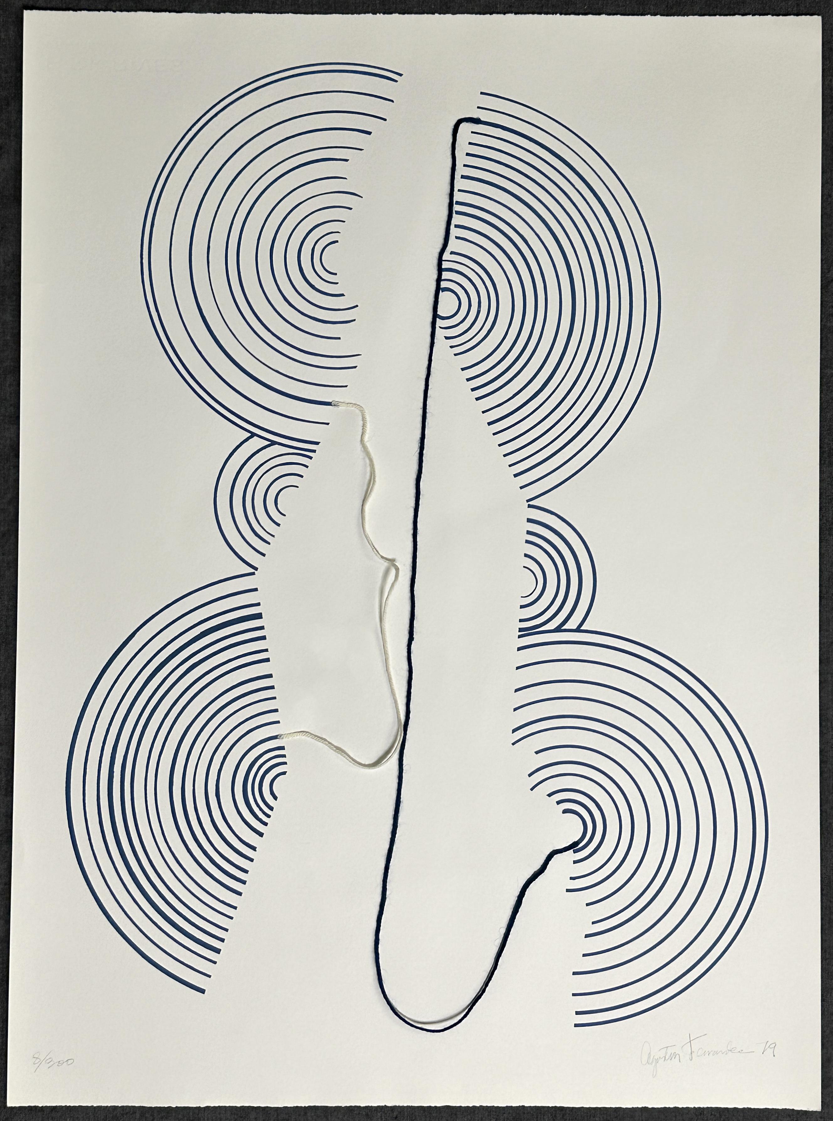 Midnight Blue 1979 Signed Limited Edition Lithograph - Print by Agustín Fernández