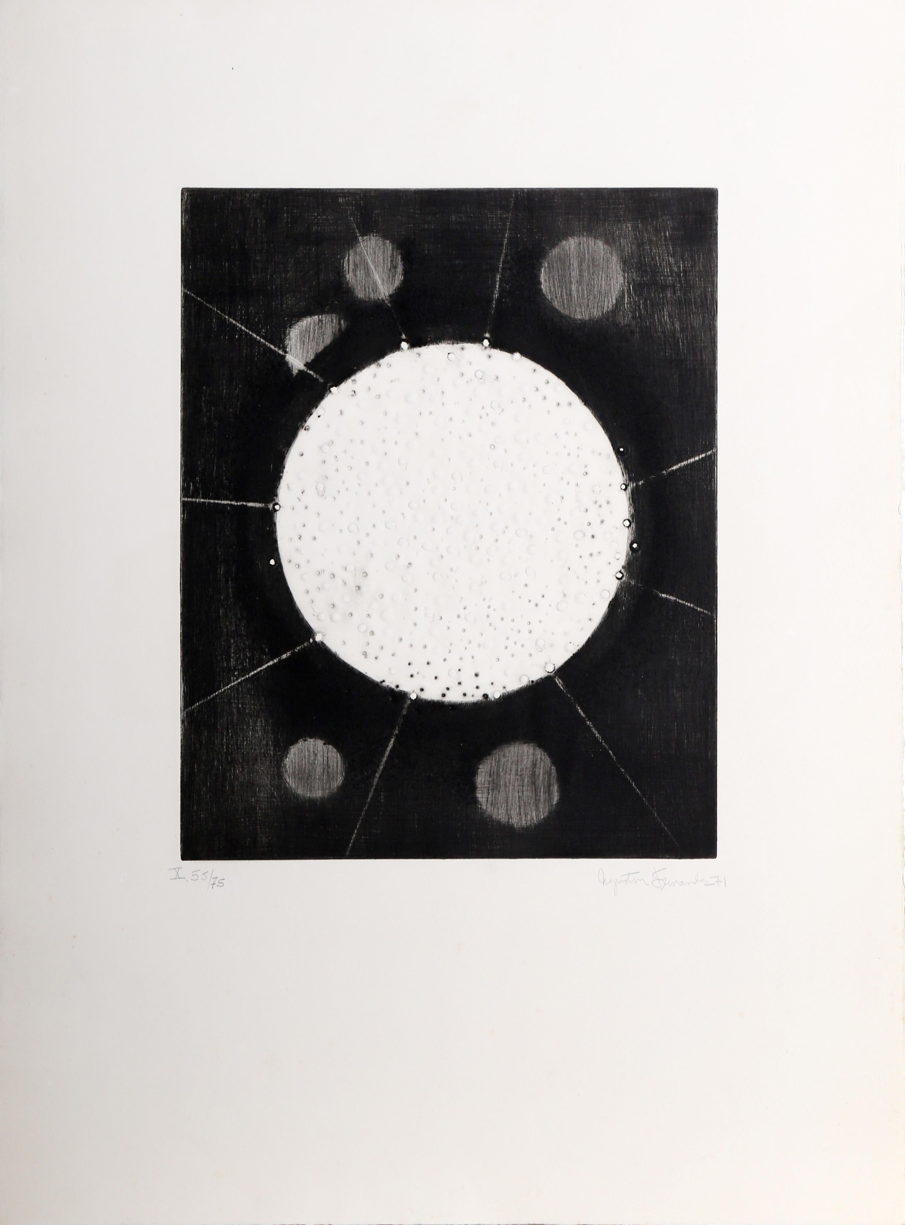 Agustín Fernández Abstract Print – Die minimalistische Ätzung von Agustin Fernandez