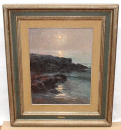 Contraluz en la playa de Alcocebre - Óleo sobre tela - Año 1975