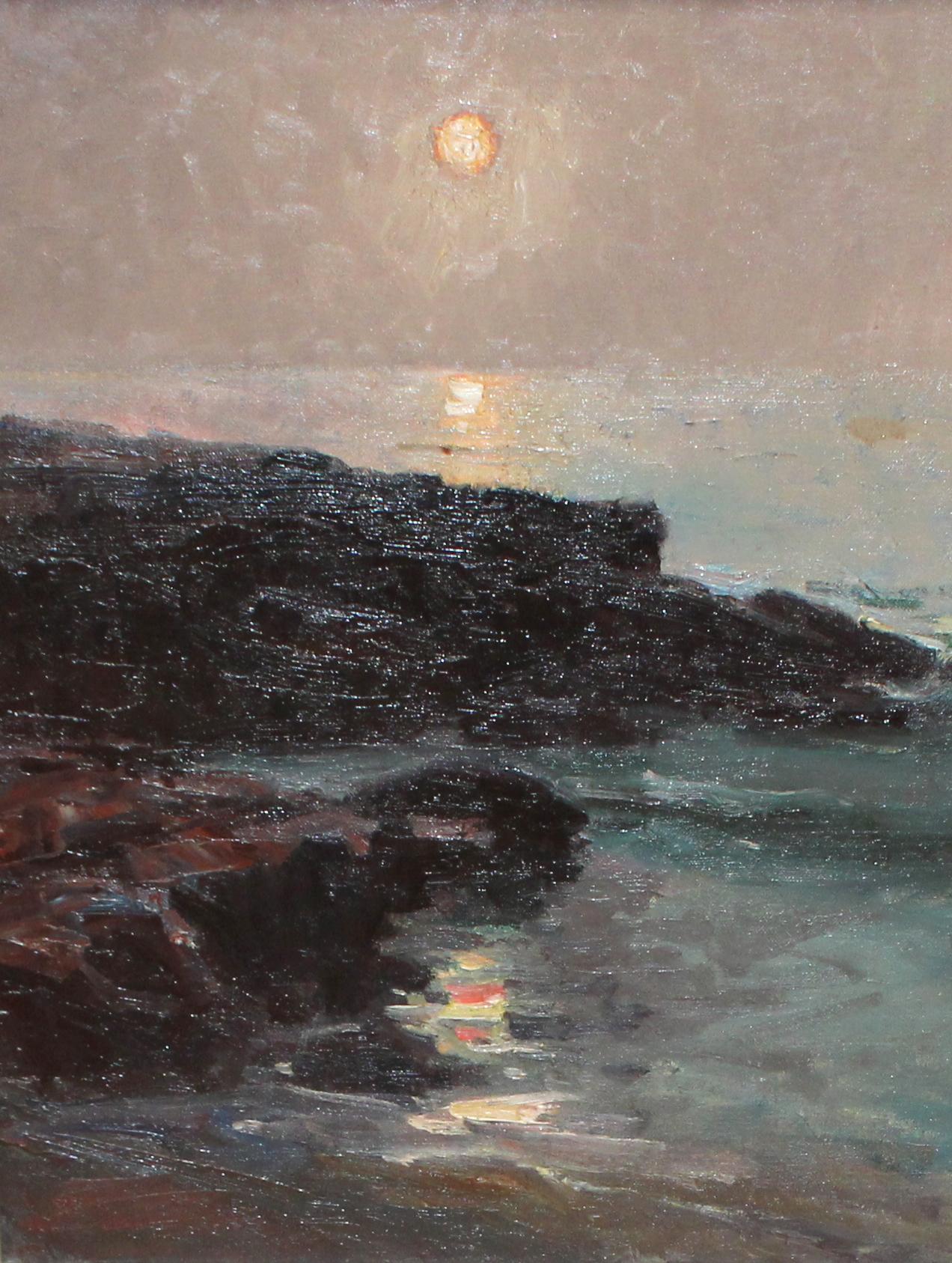 Contraluz en la playa de Alcocebre - Óleo sobre tela - Año 1975