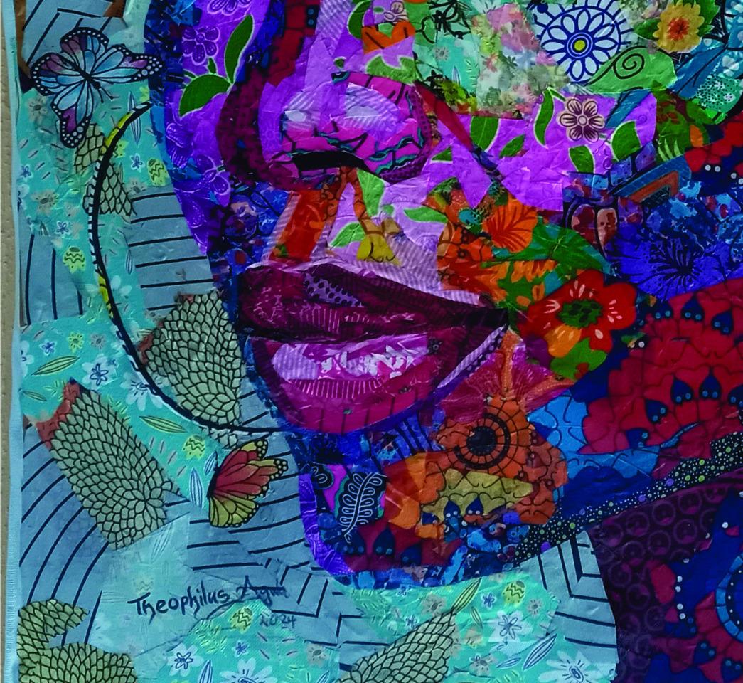 Blossom of Beauty -21st Century, Contemporary, Figurative Portrait, Africa Woman - Painting by Agwunwa Theophilus
