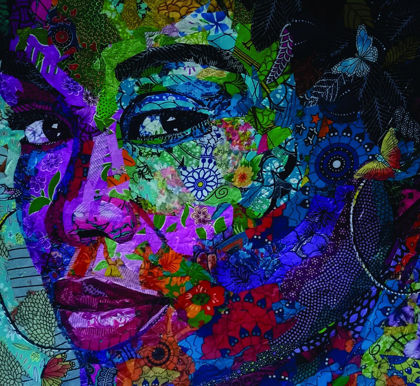 Blossom of Beauty -21st Century, Contemporary, Figurative Portrait, Africa Woman - Black Portrait Painting by Agwunwa Theophilus