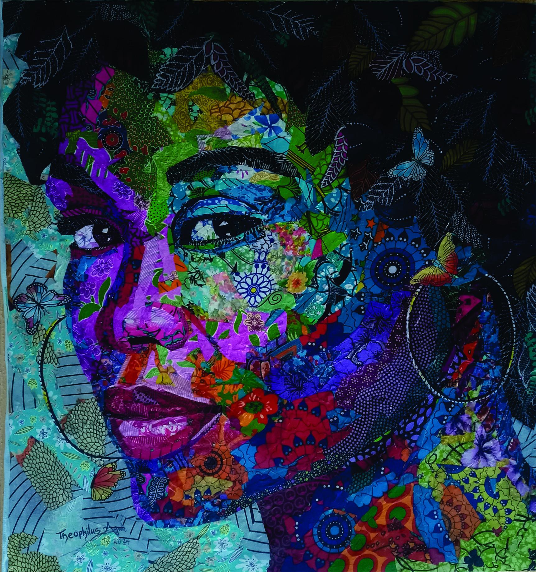 Agwunwa Theophilus Portrait Painting - Blossom of Beauty -21st Century, Contemporary, Figurative Portrait, Africa Woman