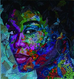 Flor de Belleza -Siglo XXI, Contemporáneo, Retrato Figurativo, África Mujer