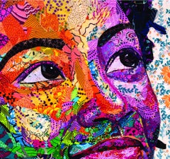 My Help Has Come Fabric Collage Painting, Contemporary, 21st Century