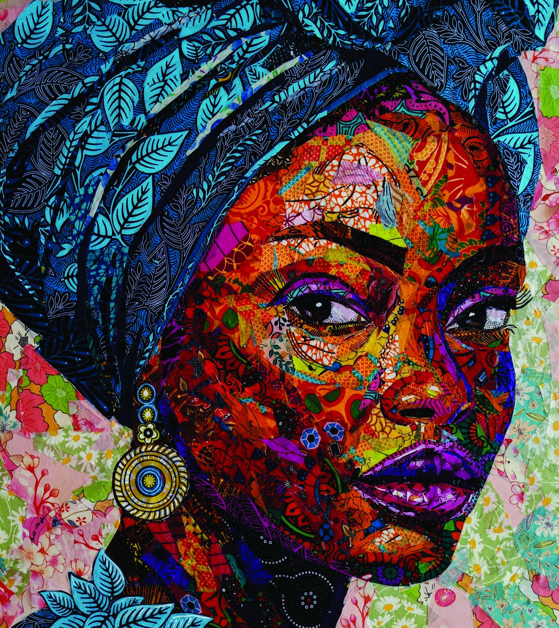 Pillar of Strength 2 - 21. Jahrhundert, Zeitgenössisch, Figurativ, Frau, Afrikanisch (Schwarz), Figurative Painting, von Agwunwa Theophilus