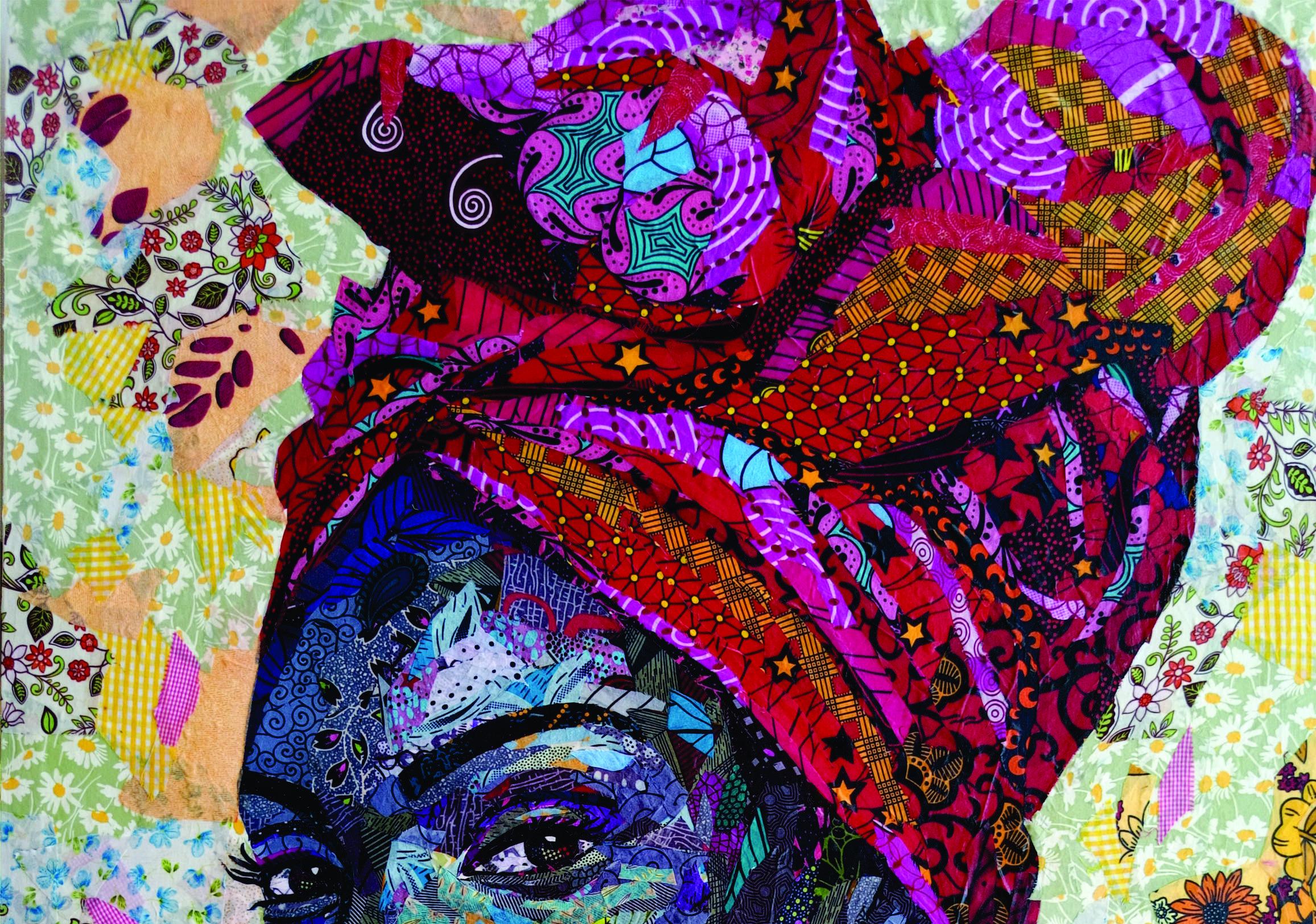 Pillar of Strength 3 - 21. Jahrhundert, Zeitgenössisch, Figurativ, Frau, Afrikanisch – Painting von Agwunwa Theophilus