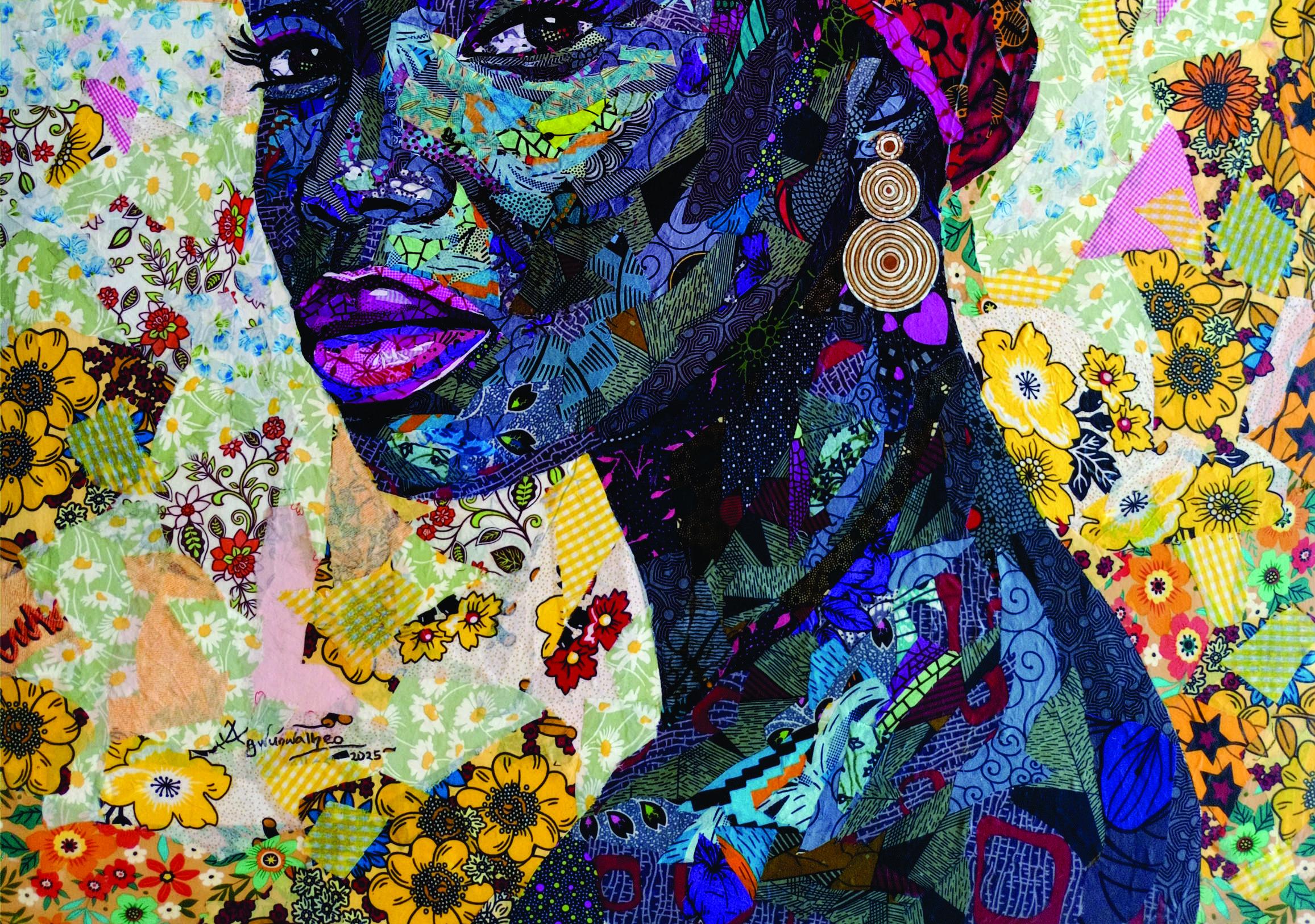 Pillar of Strength 3 - 21. Jahrhundert, Zeitgenössisch, Figurativ, Frau, Afrikanisch (Surrealismus), Painting, von Agwunwa Theophilus