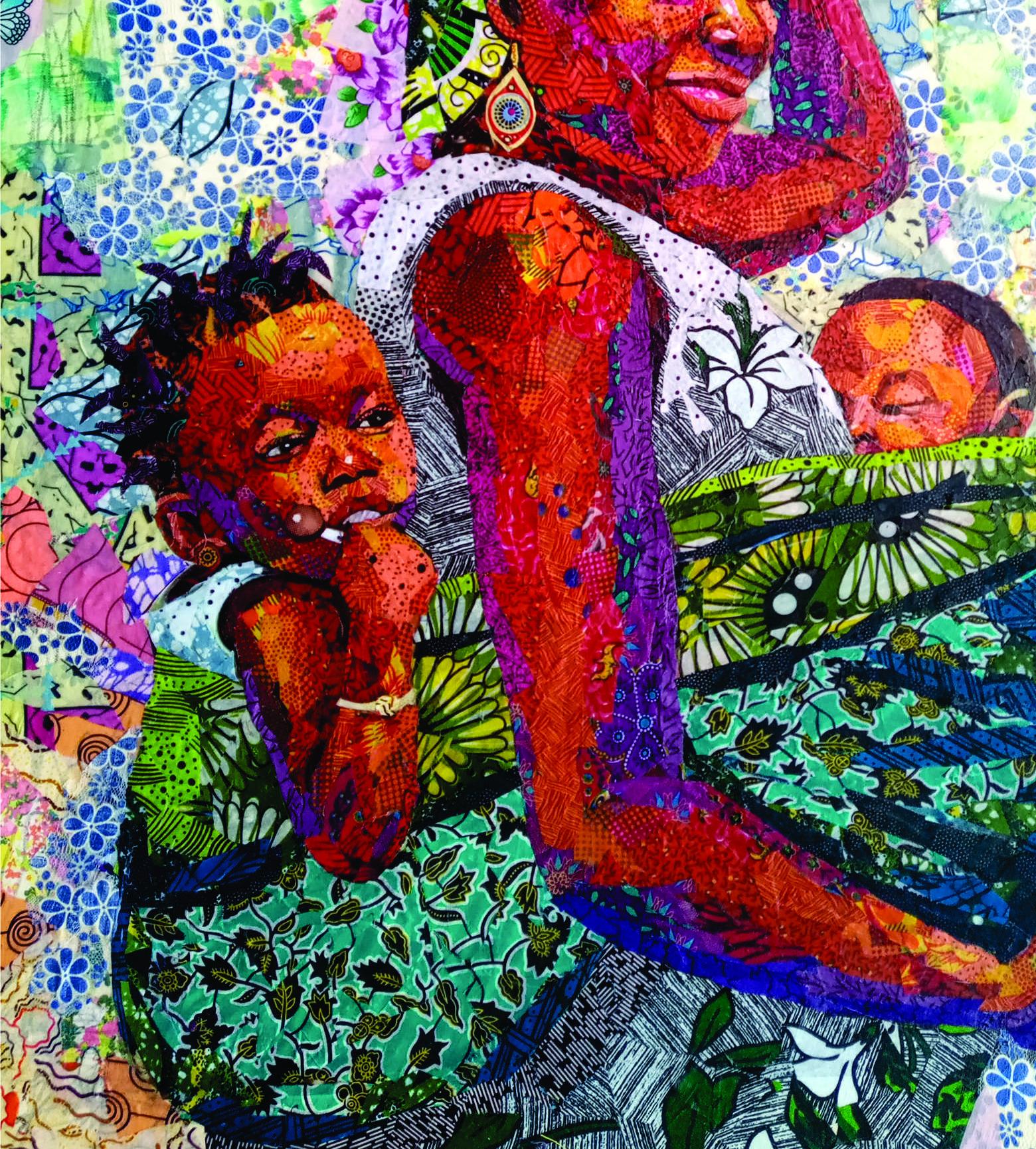 Prosperare nelle avversità - Figurative Painting Grigio di Agwunwa Theophilus