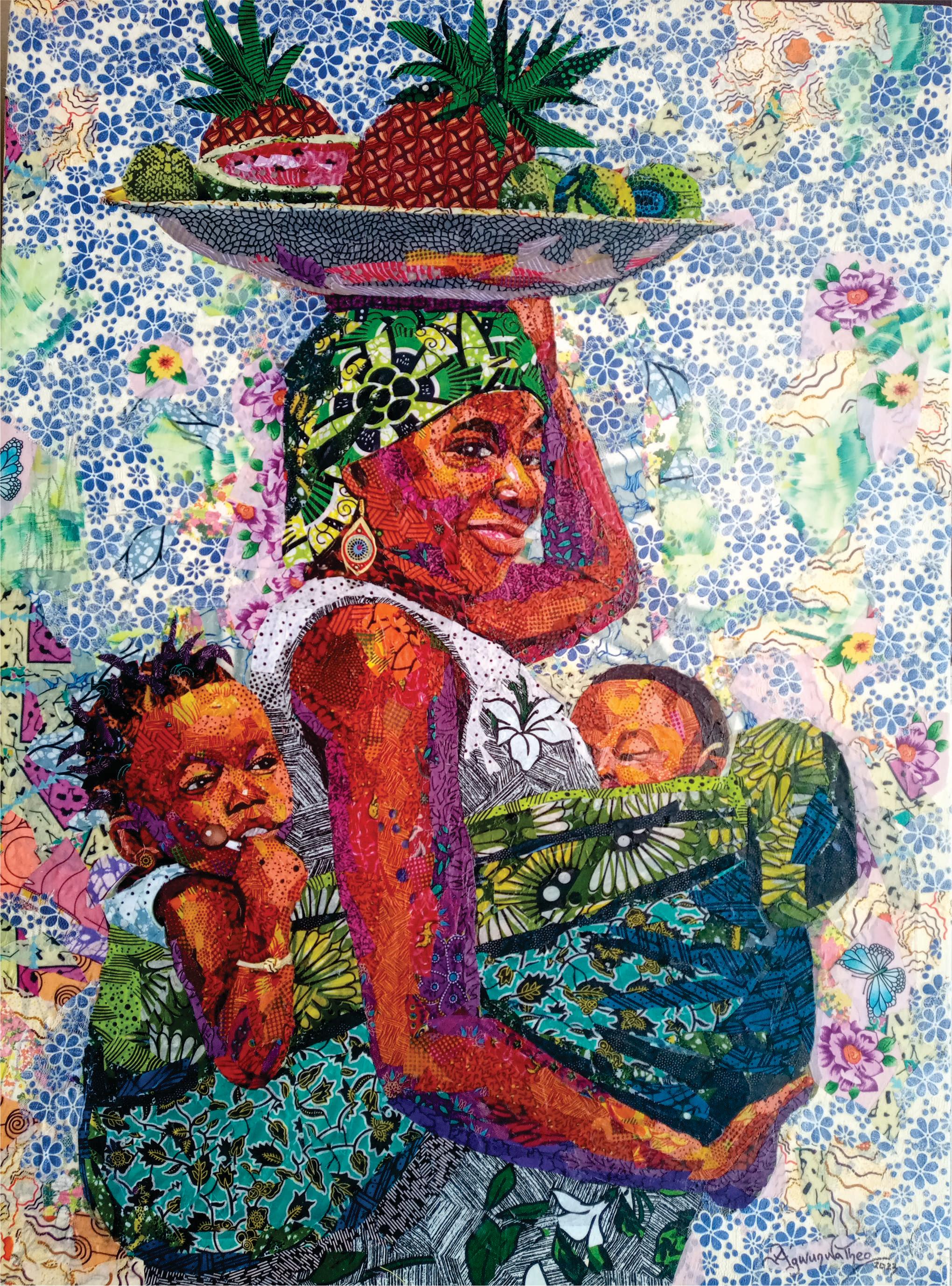 Figurative Painting di Agwunwa Theophilus - Prosperare nelle avversità
