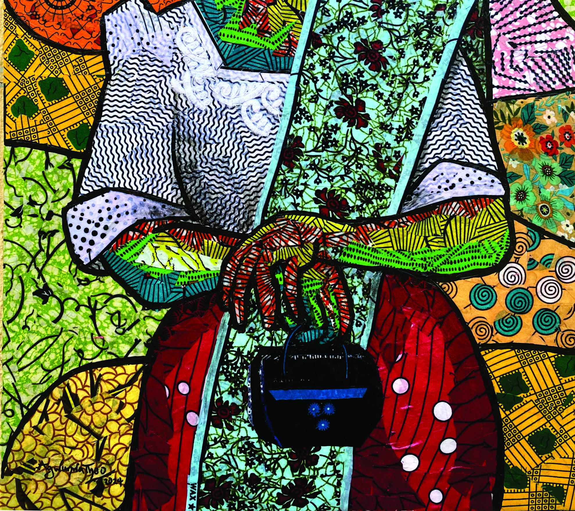 Ospite di nozze -21° secolo, Contemporaneo, Figurativo, Ritratto, Donna, Africano - Painting Surrealismo di Agwunwa Theophilus