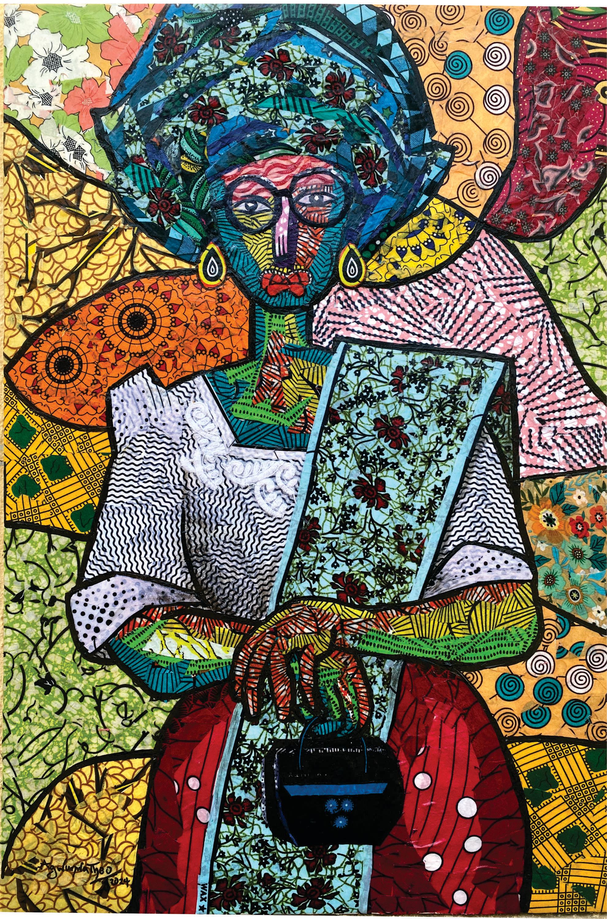 Ospite di nozze -21° secolo, Contemporaneo, Figurativo, Ritratto, Donna, Africano