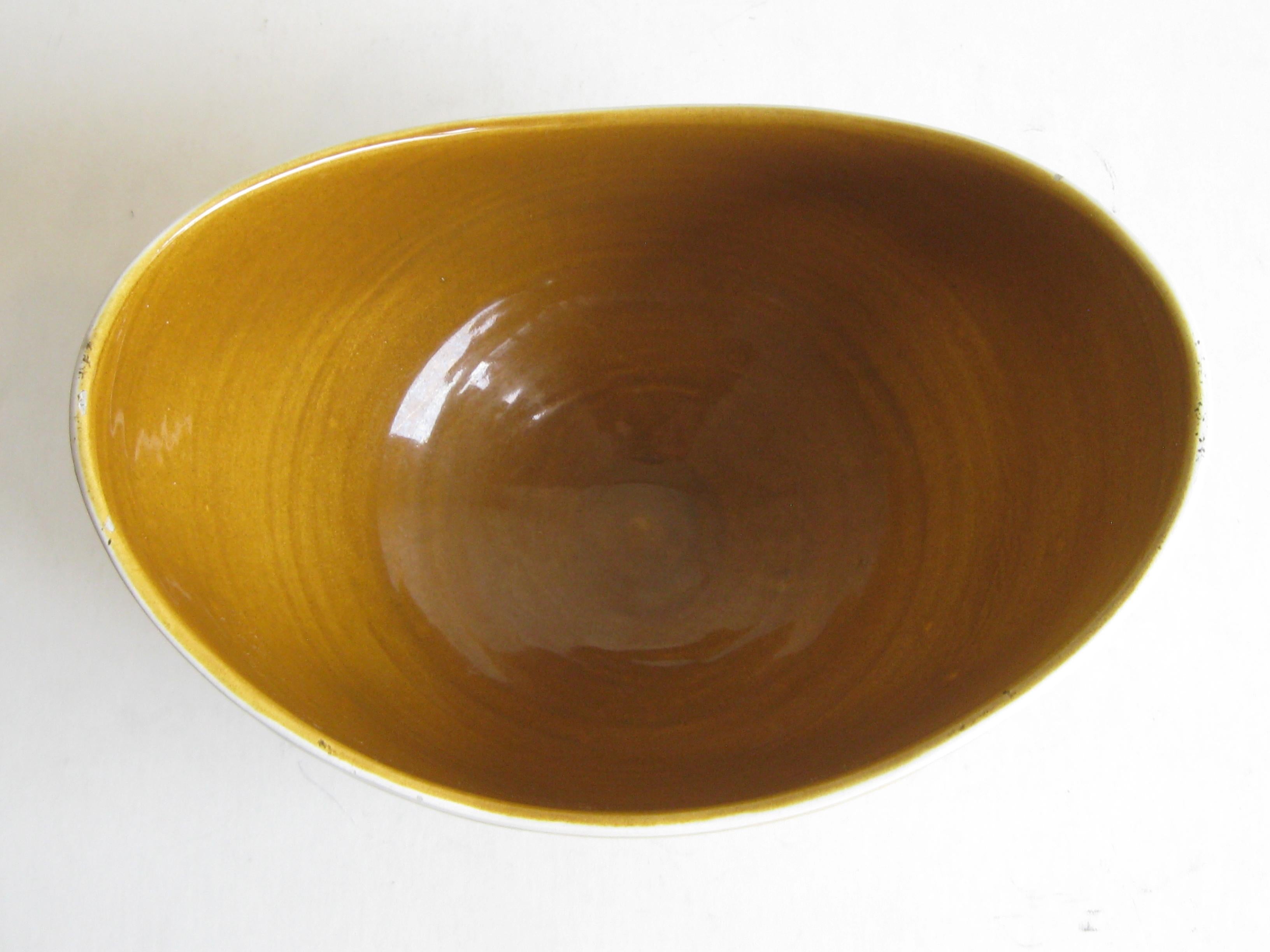 AH Kag Swiss Modernist Abstract Pottery Ceramic Large Bowl Vase, Switzerland 4
