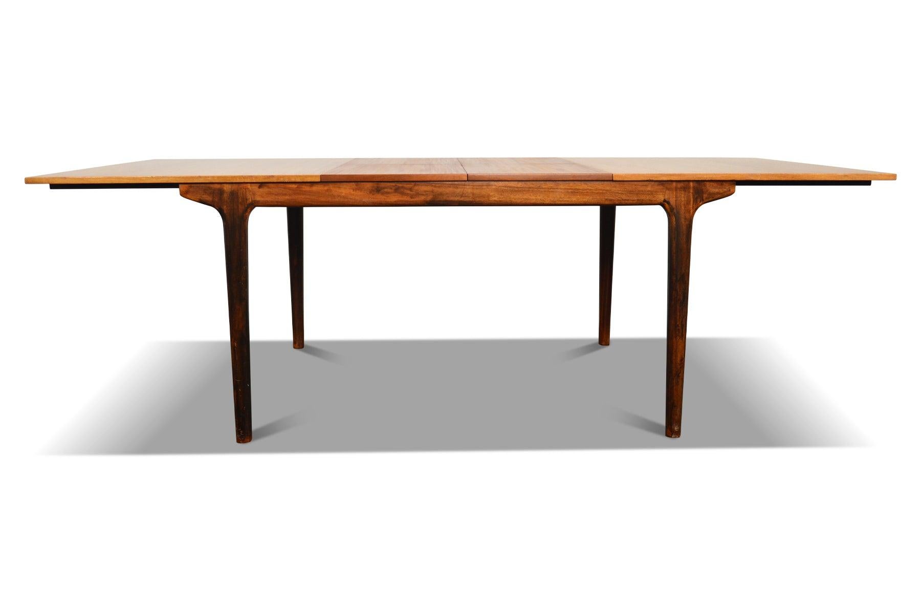 Mid-Century Modern A.H. Mcintosh Double Butterfly Leaf Dining Table in Teak