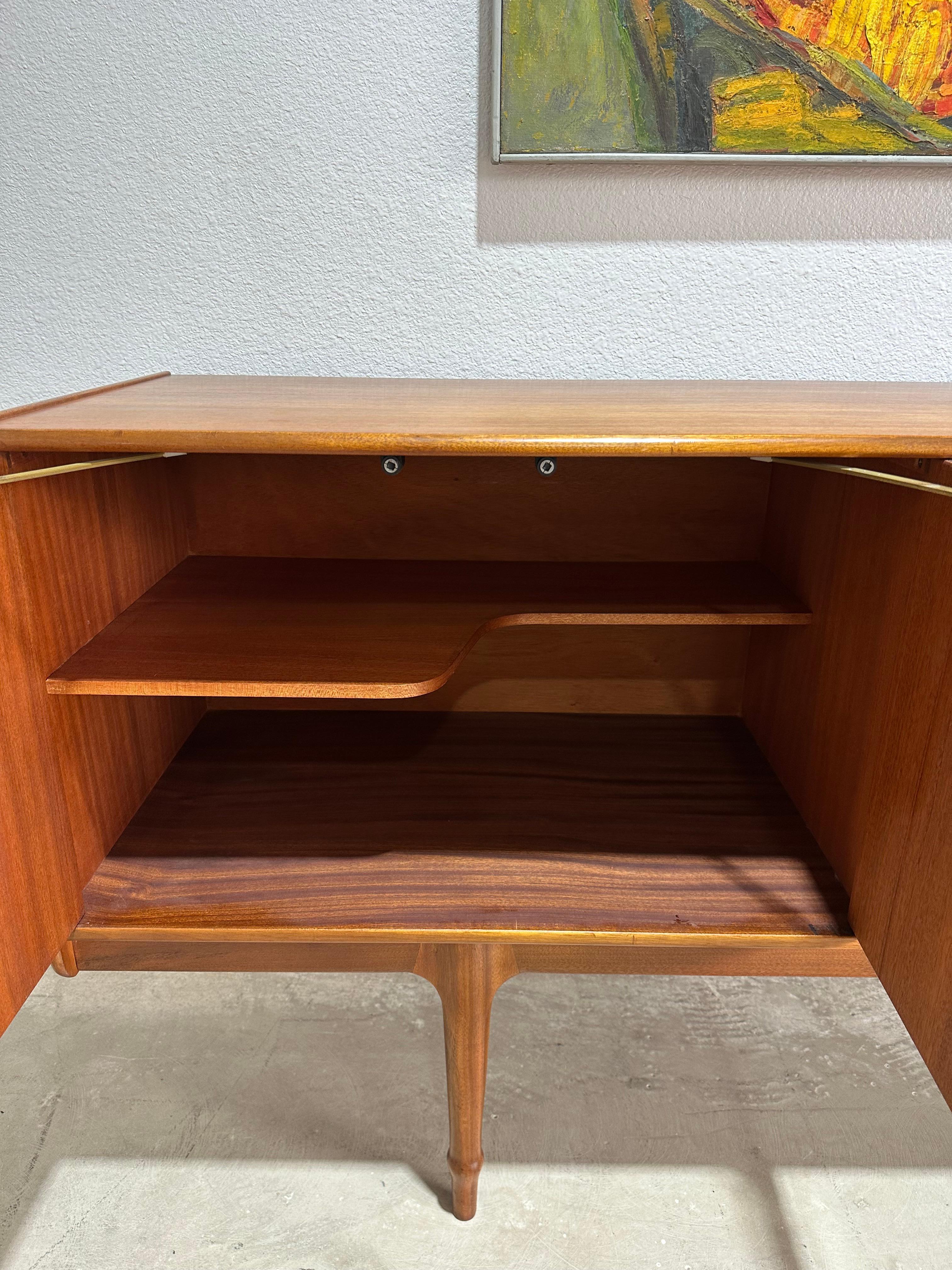 Veneer A.H. McIntosh Scottish XL Teak Mid Century Credenza For Sale