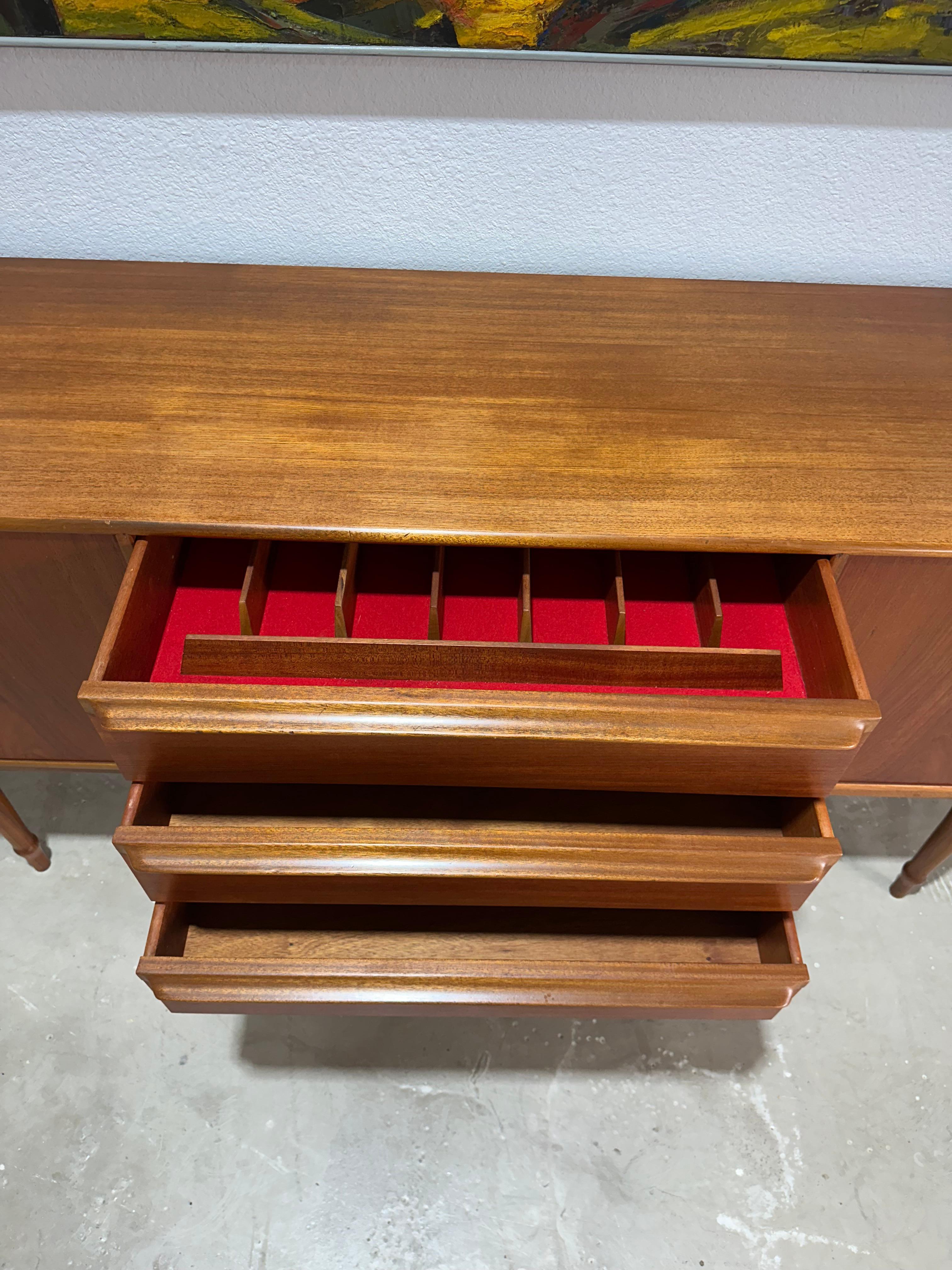 20th Century A.H. McIntosh Scottish XL Teak Mid Century Credenza For Sale