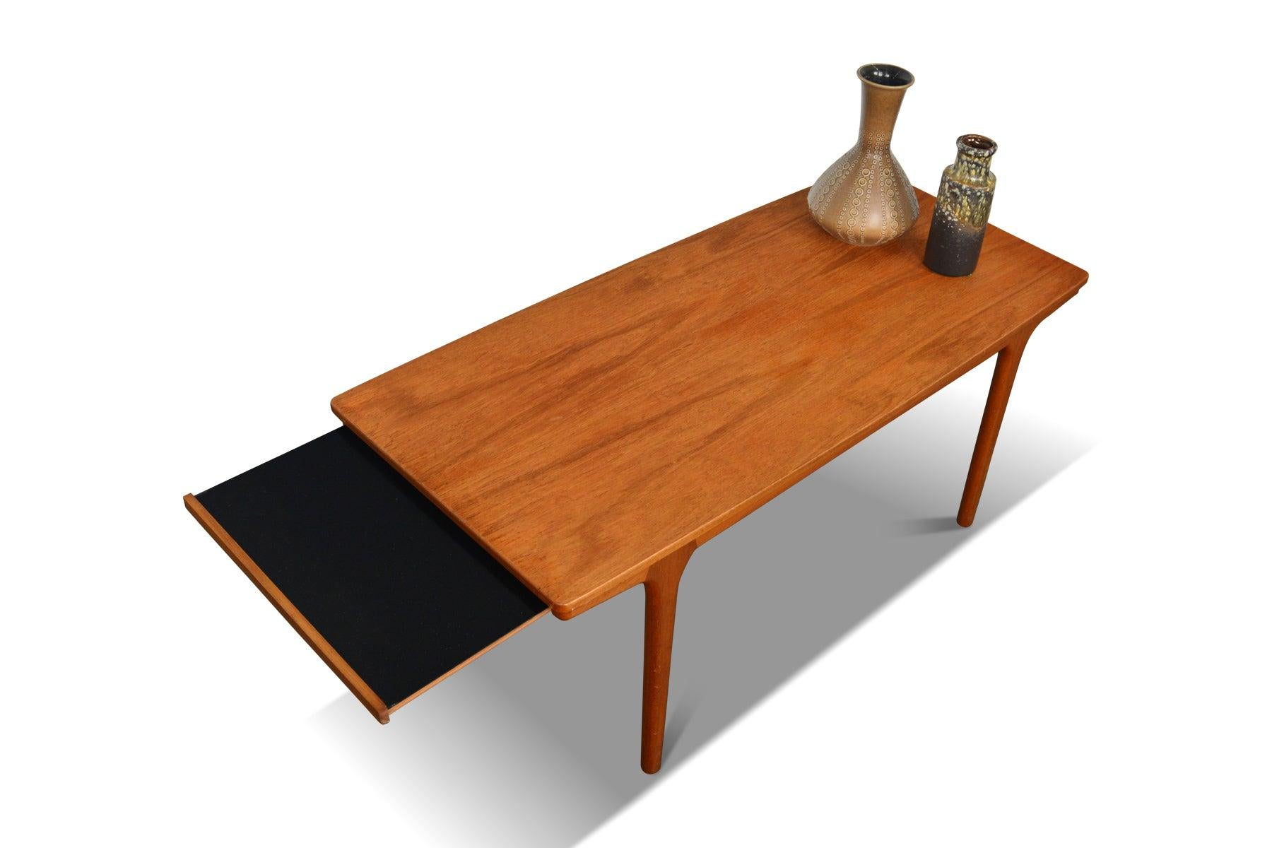 Mid-Century Modern A.H. Mcintosh Teak Surfboard Coffee Table with Pullout Drink Trays #1
