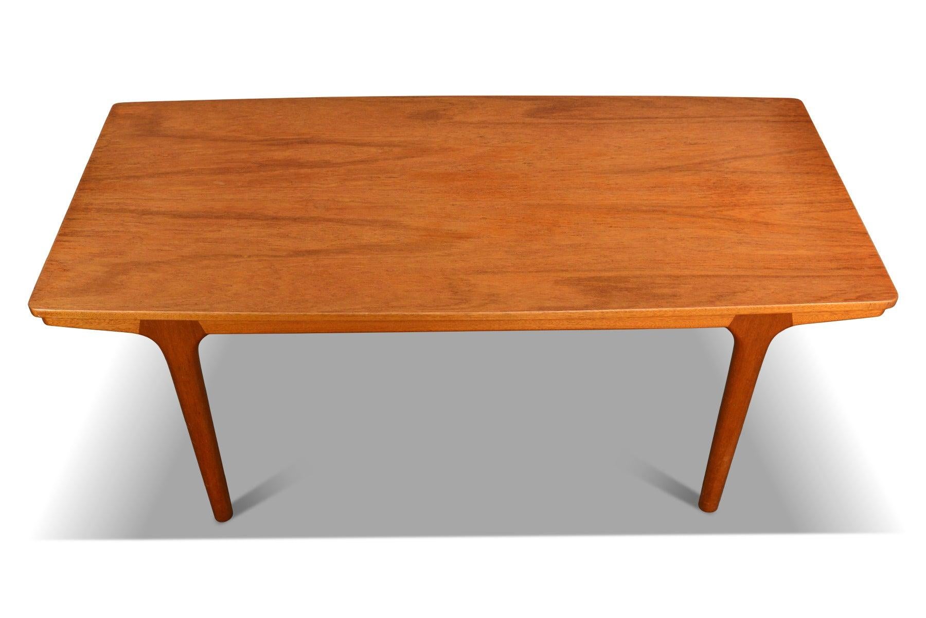 A.H. Mcintosh Teak Surfboard Coffee Table with Pullout Drink Trays #1 2