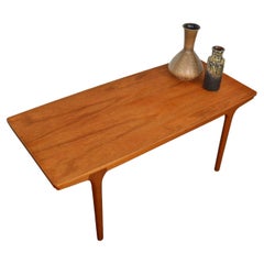A.H. Mcintosh Teak Surfboard Coffee Table with Pullout Drink Trays #1