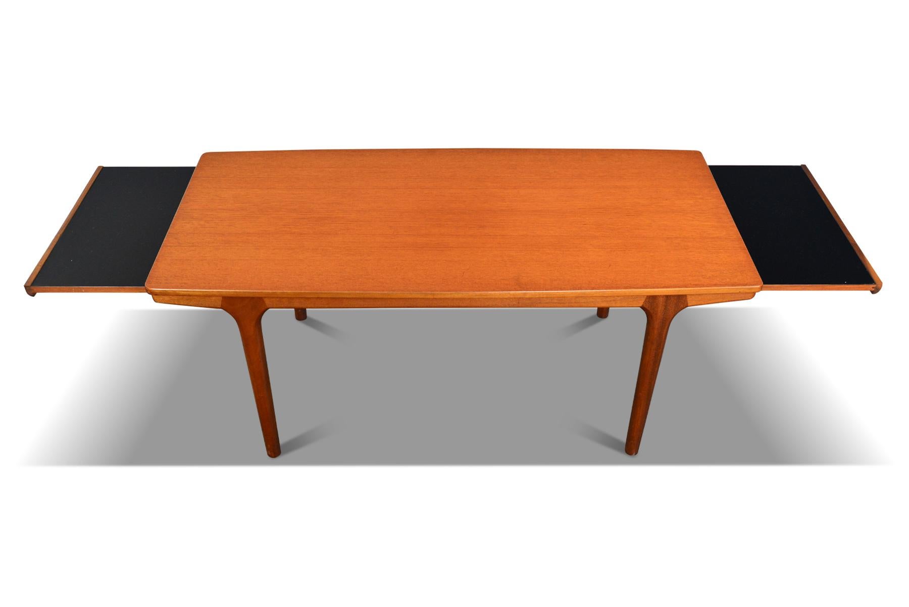 Scottish a.H. McIntosh Teak Surfboard Coffee Table with Pullout Drink Trays #2