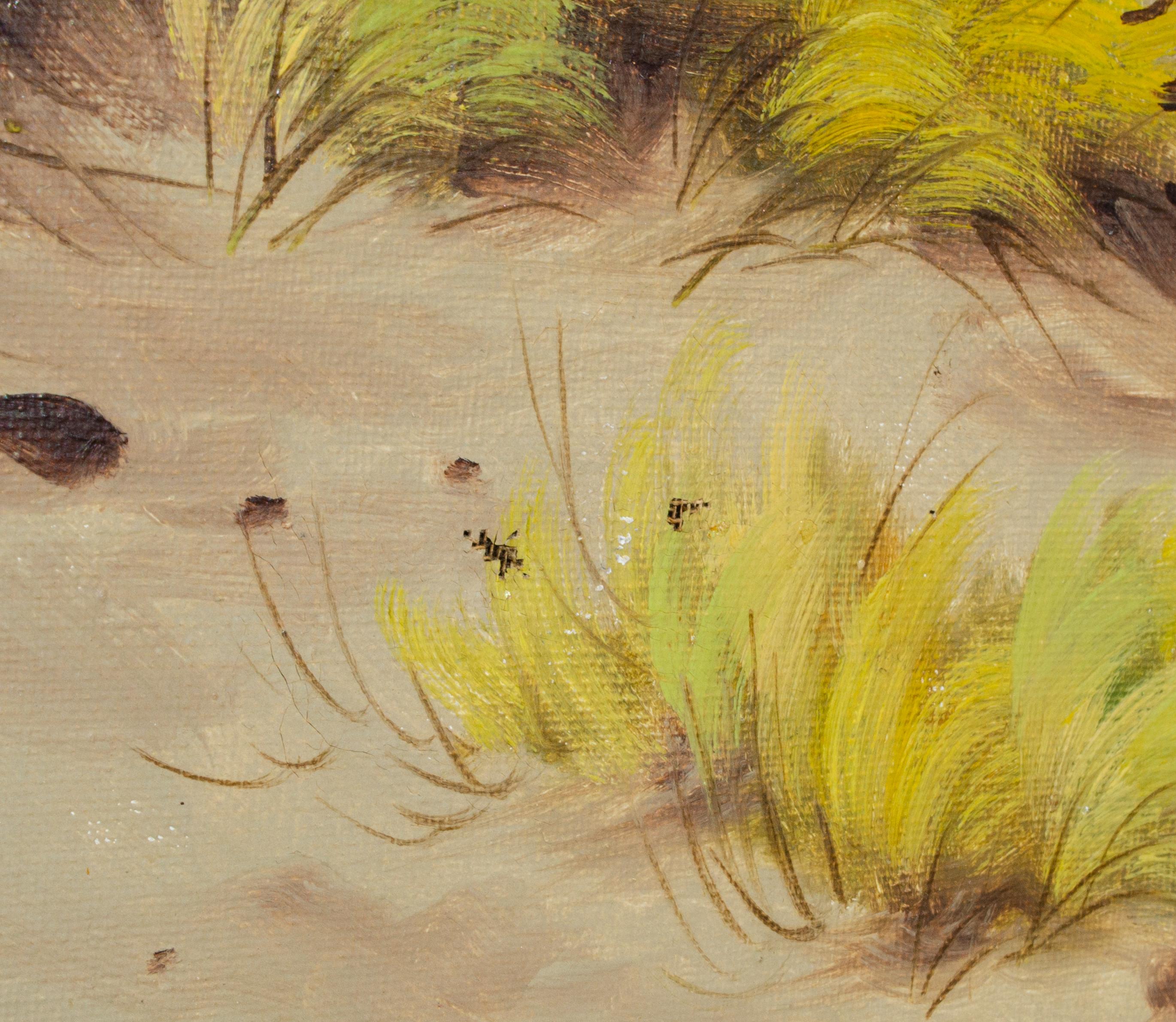 Magnifique peinture de paysage marin et de dunes de sable par A.H. Nordberg en vente 3