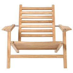 Chaise d'extérieur AH603 en teck non traité (Quickship)