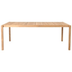Table de salle à manger d'extérieur AH901 en teck non traité (Quickship)