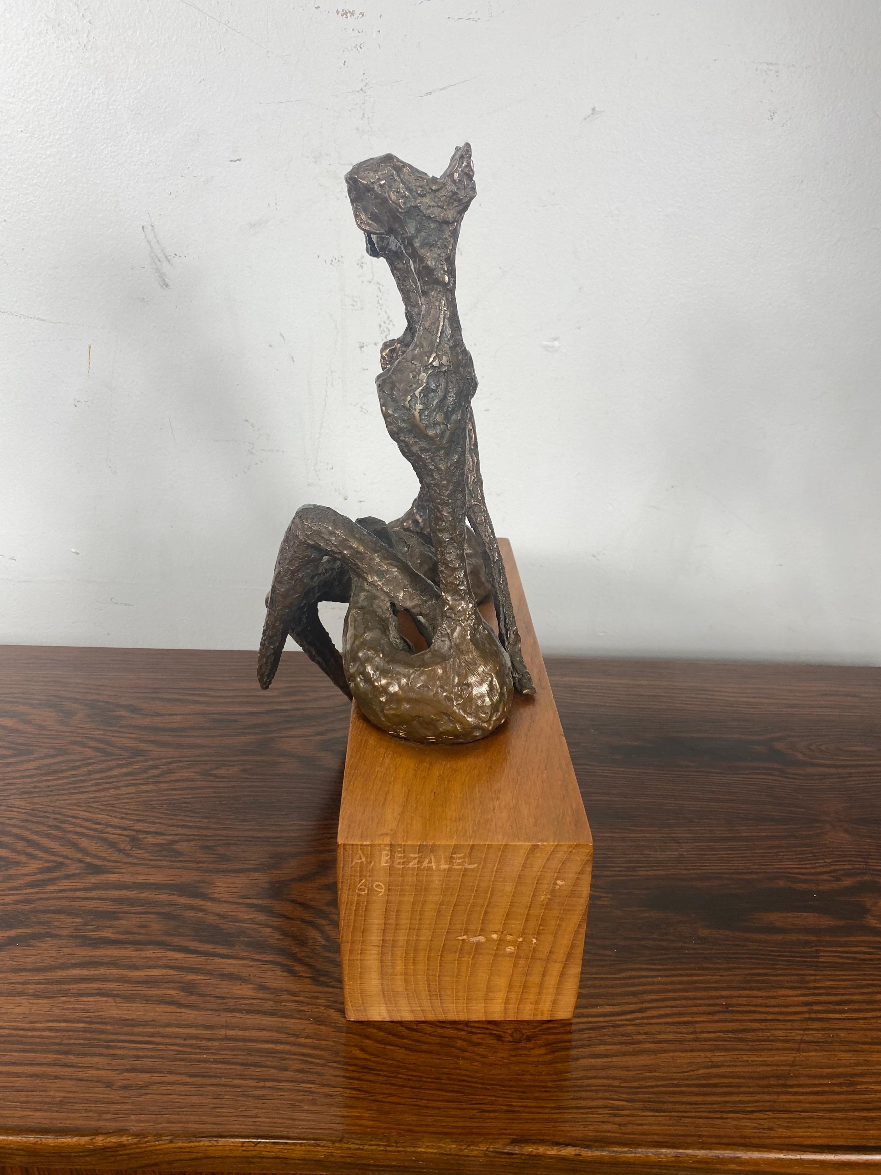 Aharon Bezalel Cast Bronze, Modernist, Brutalist, c 1969 For Sale 6