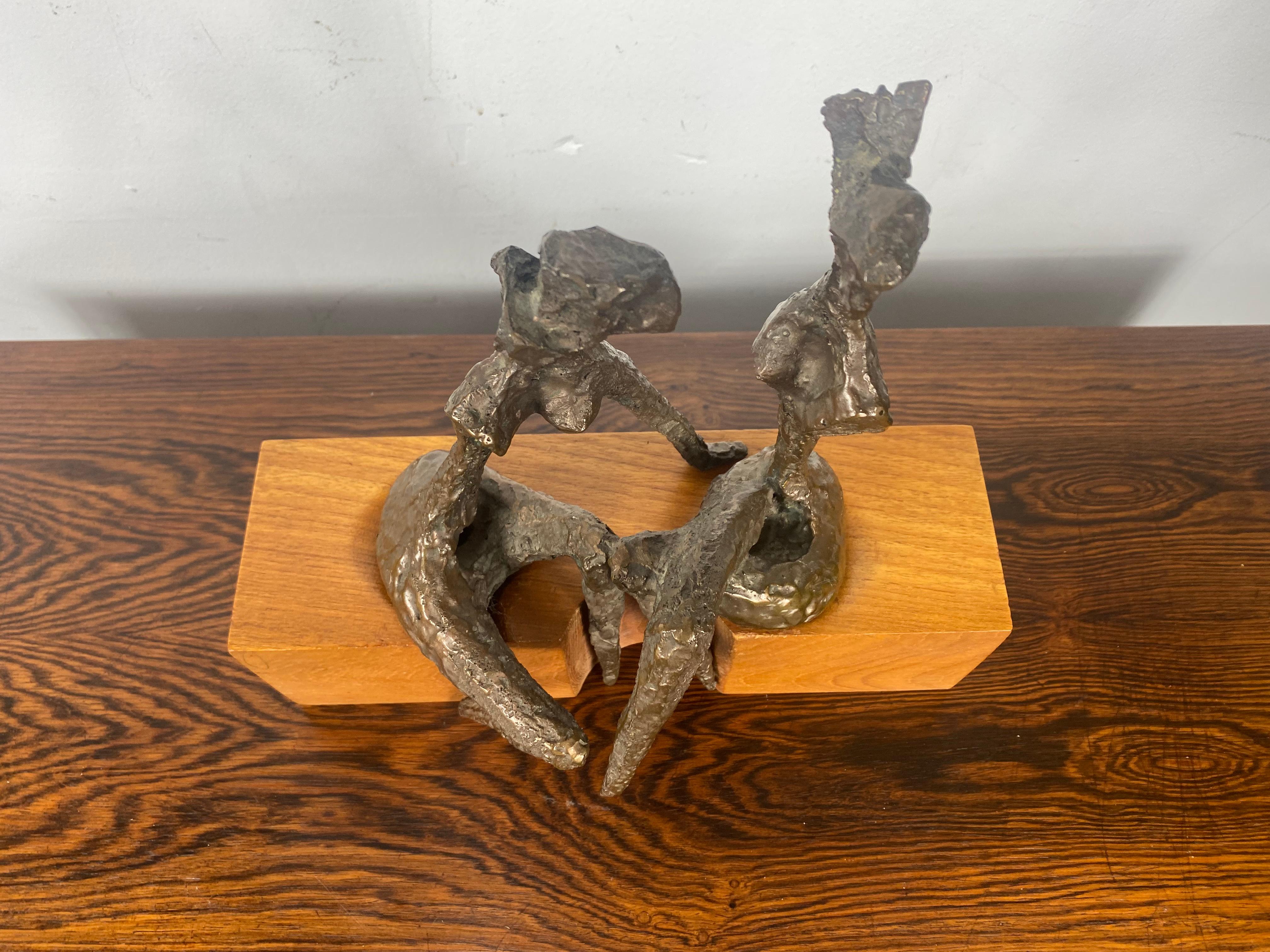 Mid-17th Century Aharon Bezalel Cast Bronze, Modernist, Brutalist, c 1969 For Sale