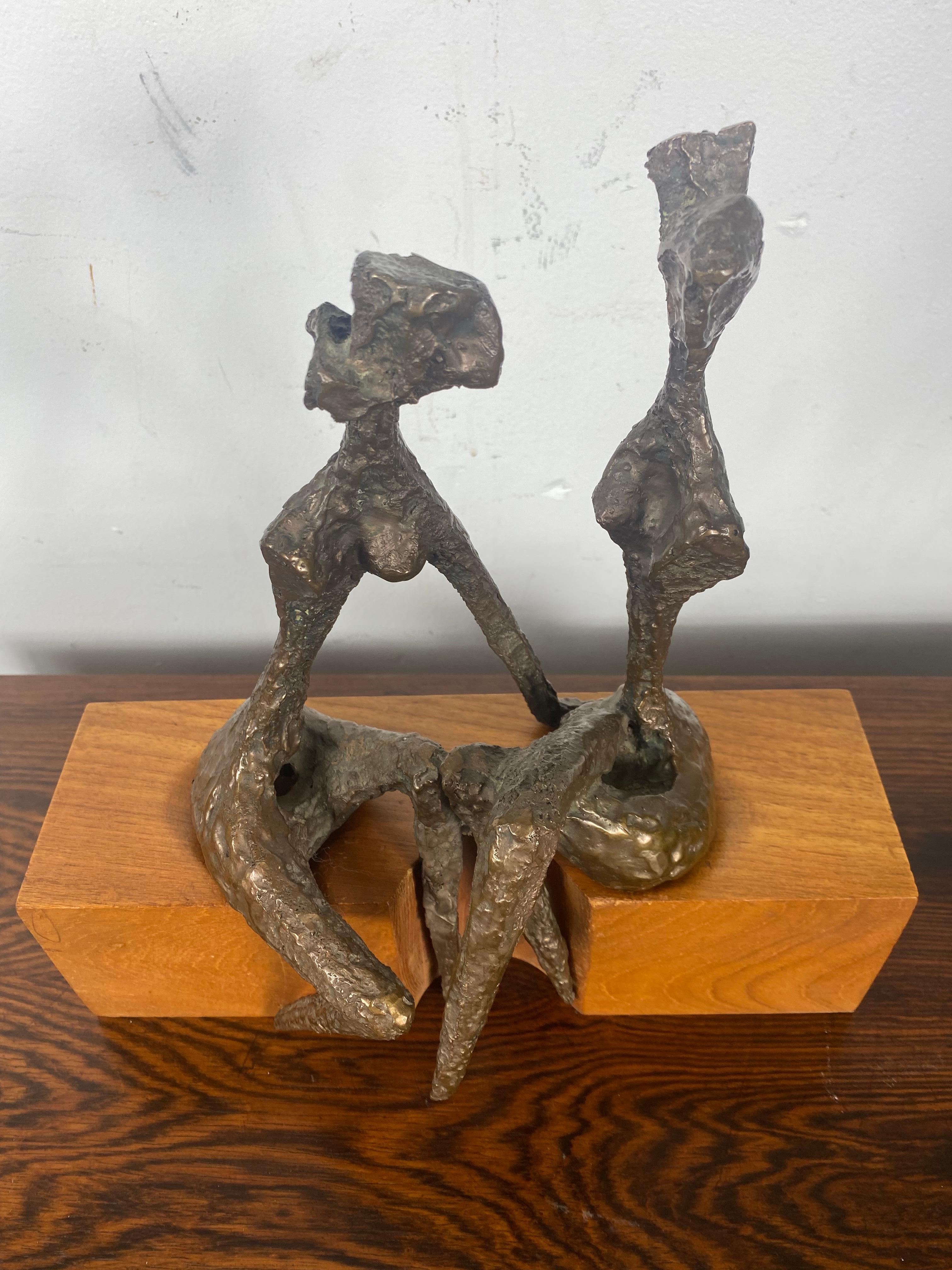 Aharon Bezalel Cast Bronze, Modernist, Brutalist, c 1969 For Sale 1