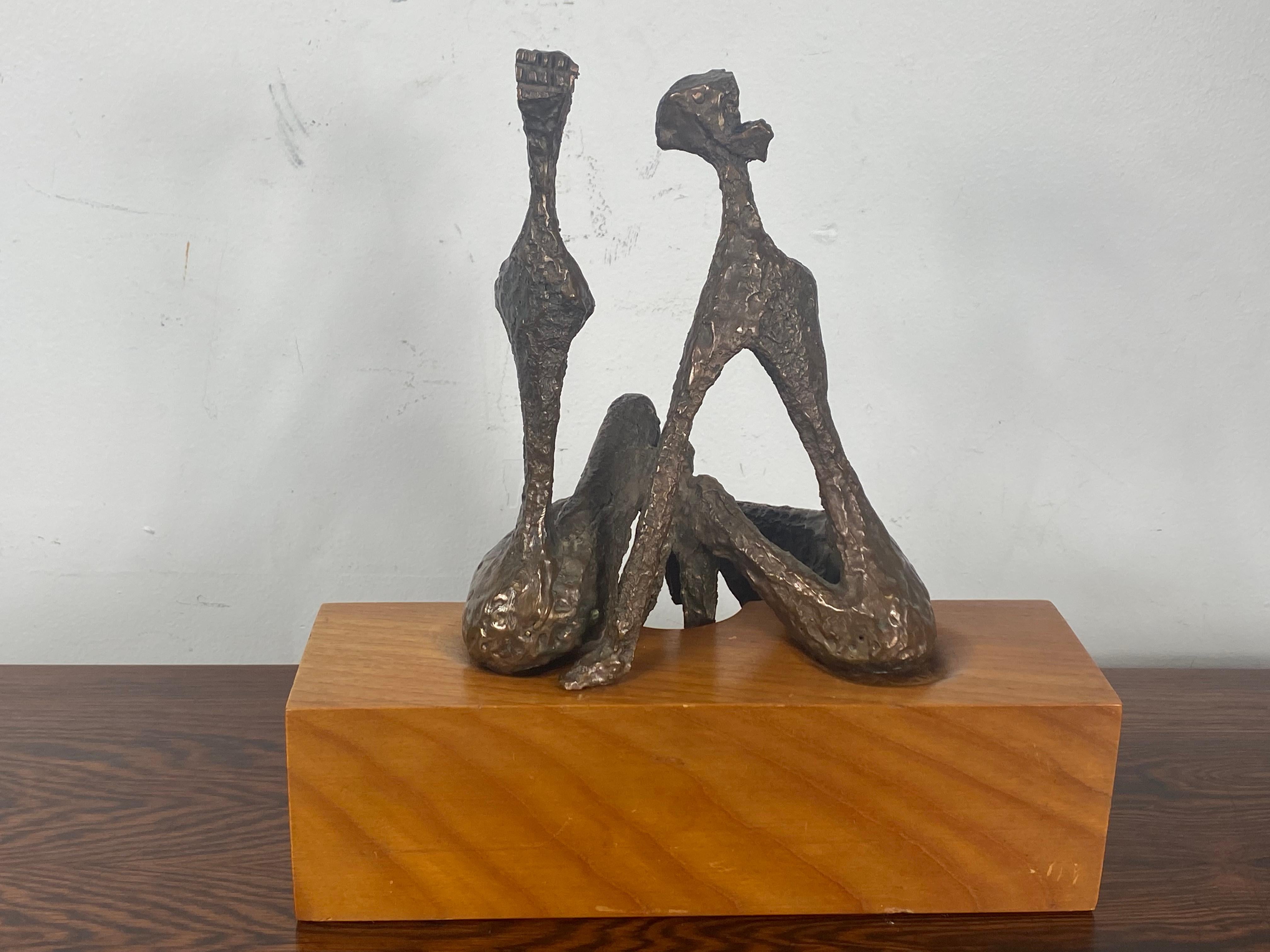 Aharon Bezalel Cast Bronze, Modernist, Brutalist, c 1969 For Sale 4