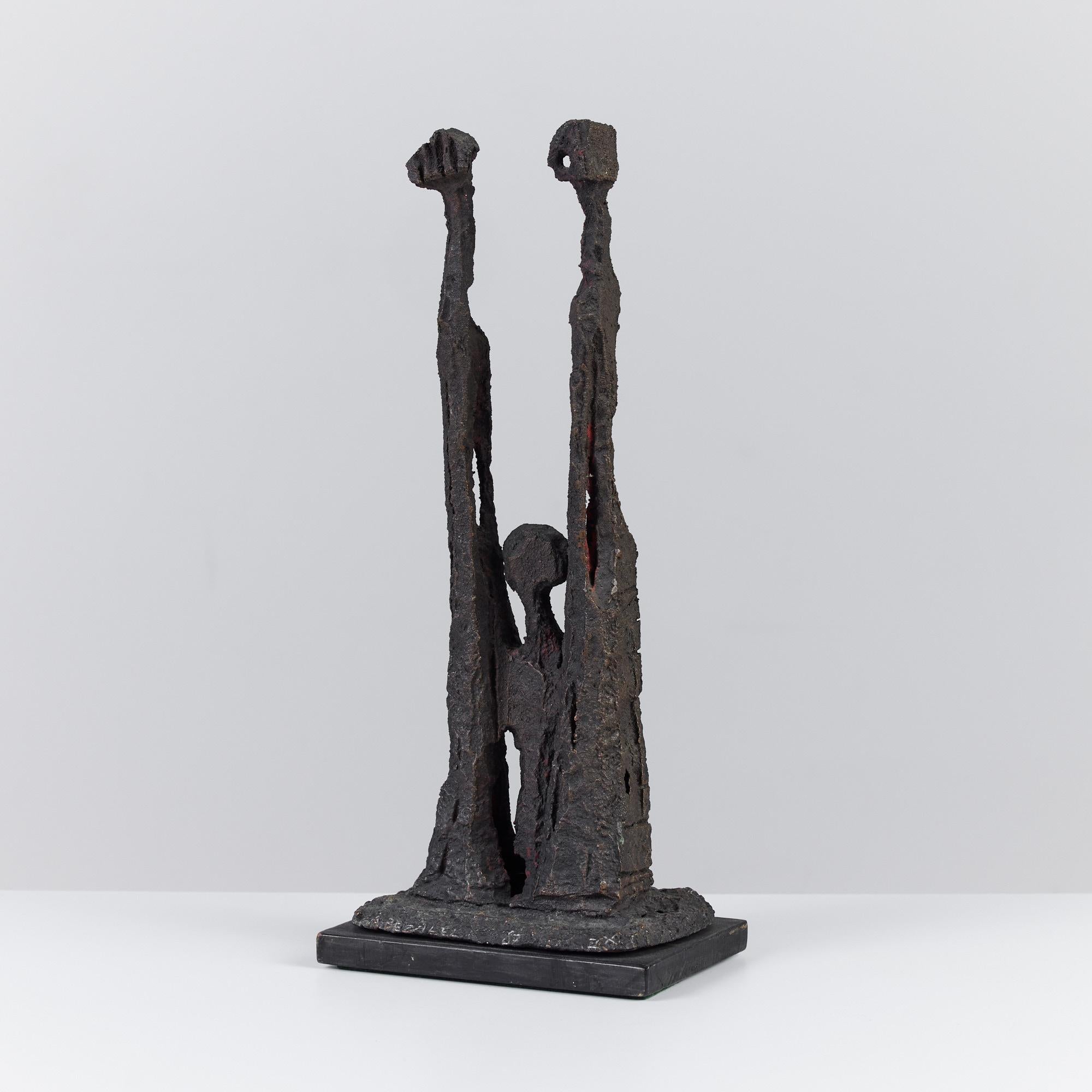 Mid-Century moderno Scultura in bronzo fuso di Aharon Bezalel in vendita