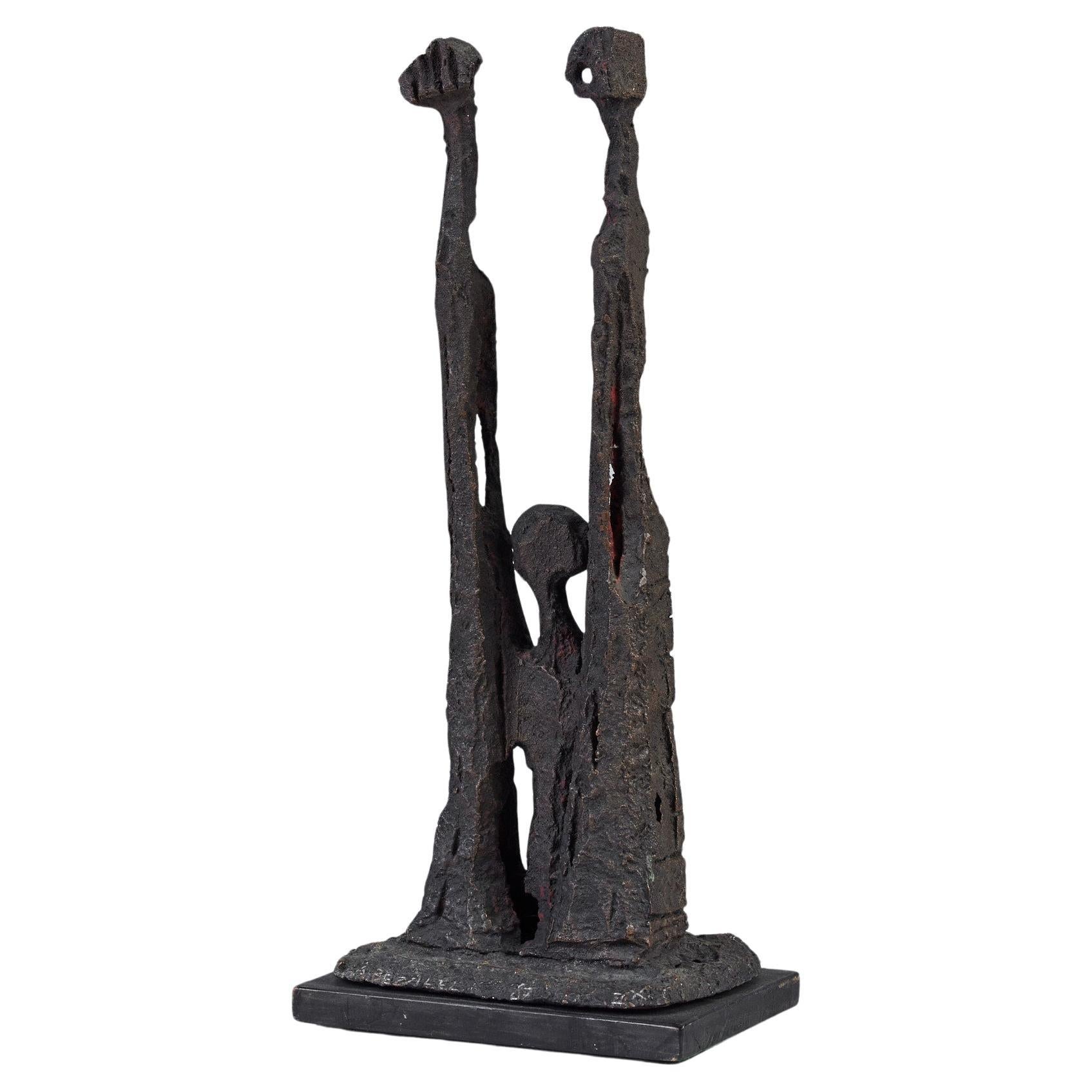 Aharon Bezalel Cast Bronze Sculpture For Sale