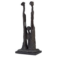 Aharon Bezalel Cast Bronze Sculpture, Mid-Century Modern, Israel, 1967