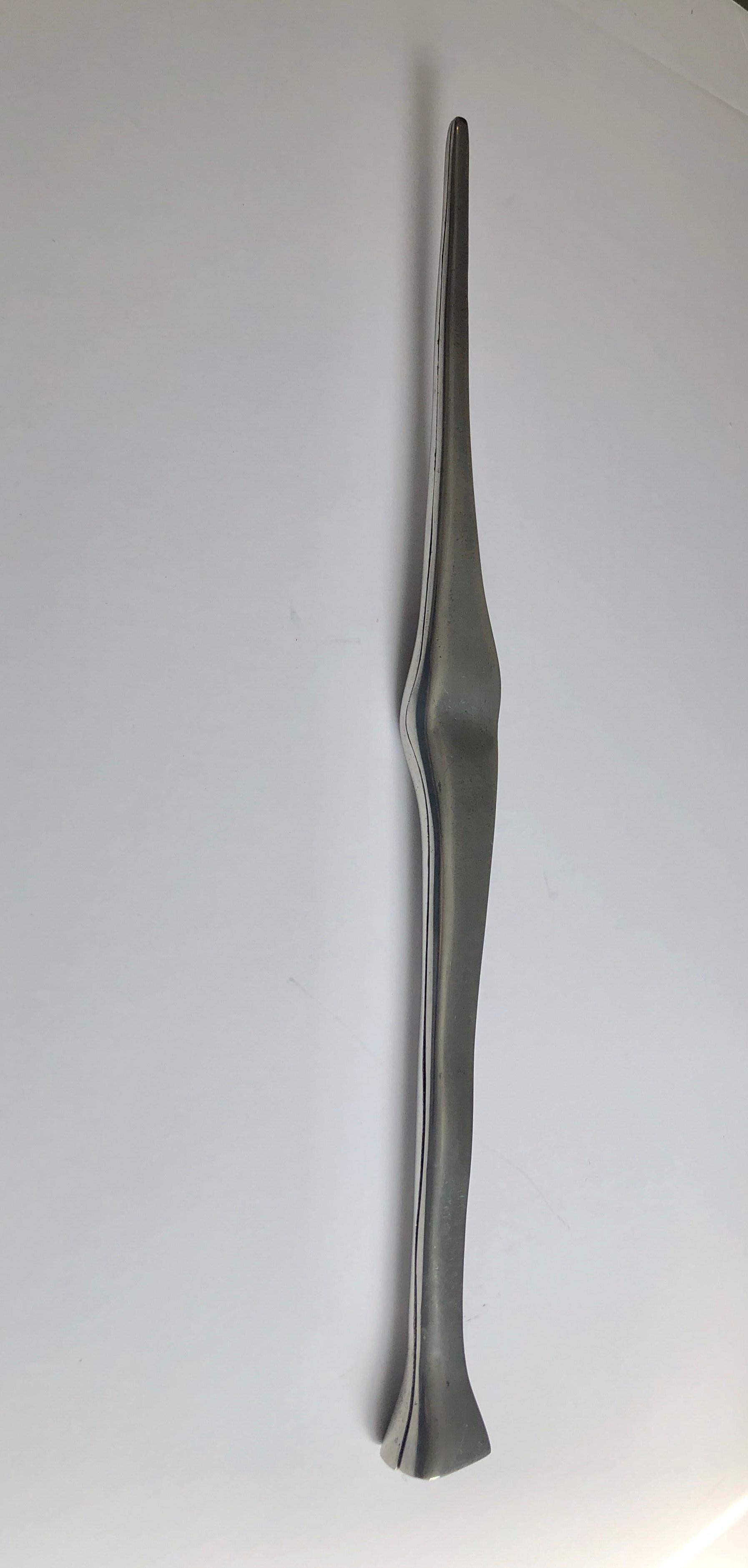Aharon Bezalel Israeli Modernist Sculpture 2 Parts Minimalist Aluminum or Steel  2