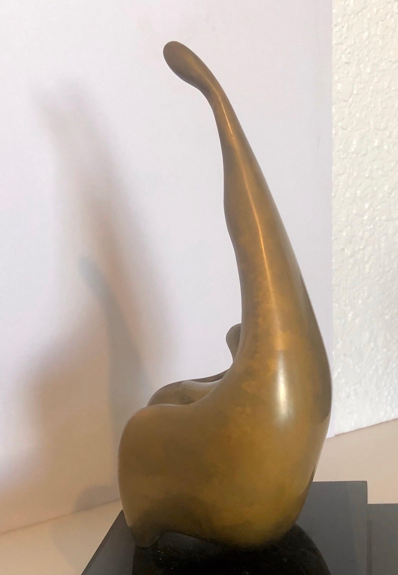 Rare Aharon Bezalel Israeli Modernist Mother and Child Bronze Sculpture Suite 6