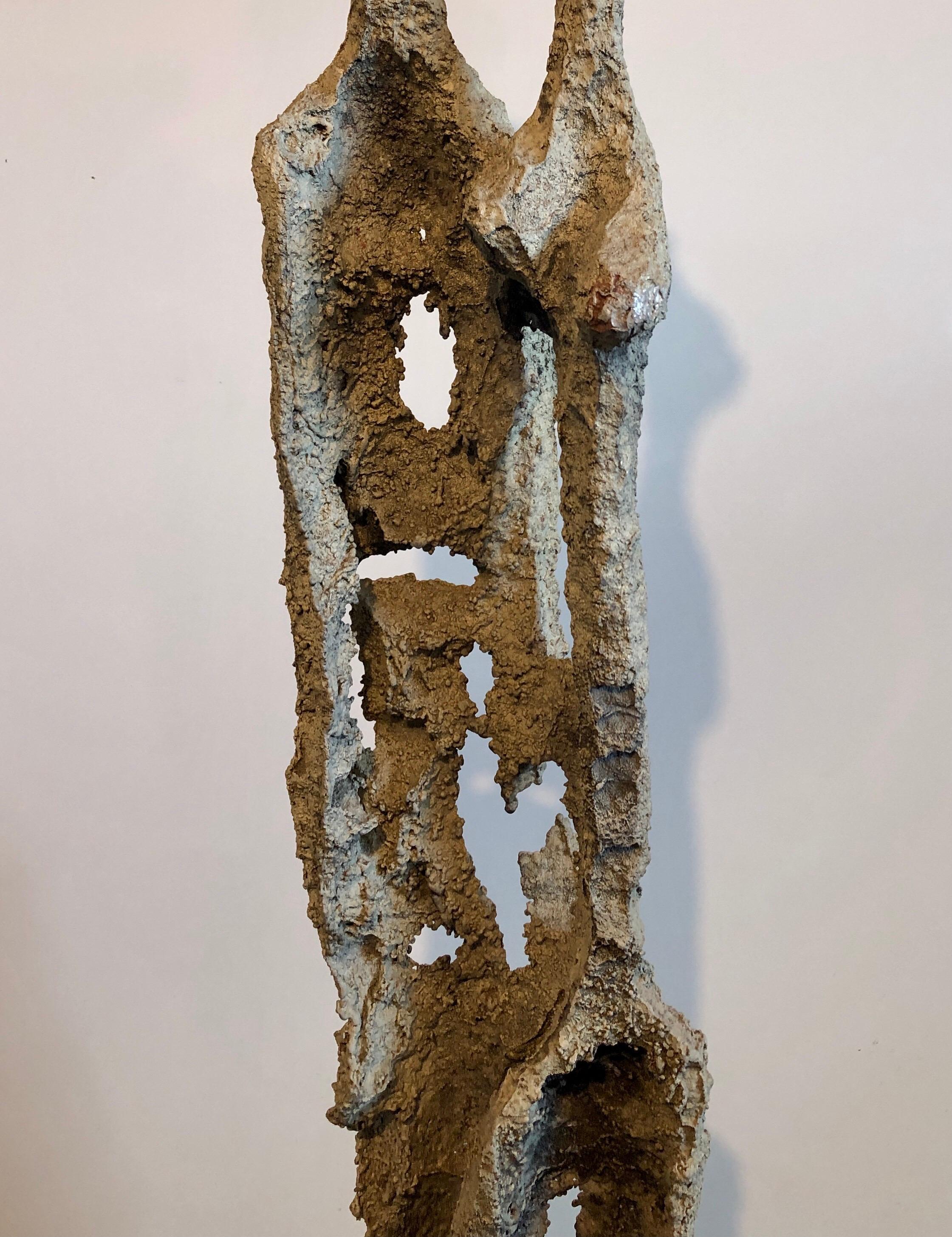 Rare Large Aharon Bezalel Israeli Modernist Unique Bronze Brutalist Sculpture 11