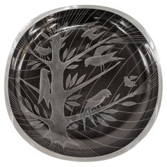 Helena Tynell, Theodor Käppi Engraved Bird Tree Model 6649, Riihimäen Lasi 1953