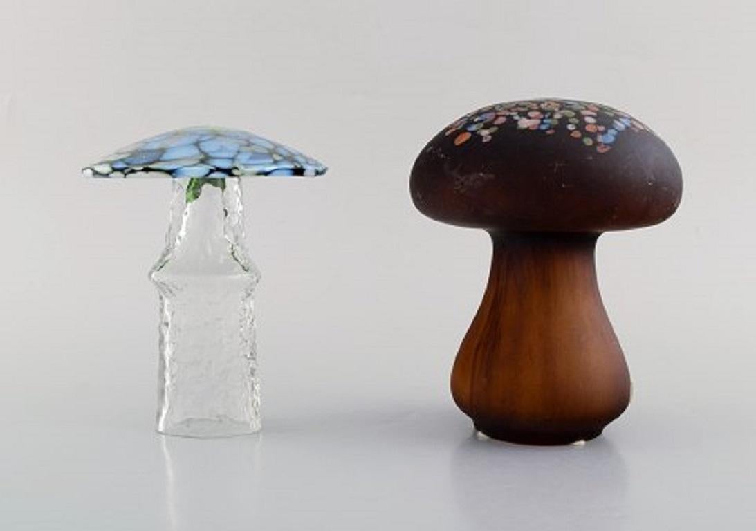 Swedish Ahlefeldt-Laurvig and Monica Backström, Three Mushrooms in Art Glass